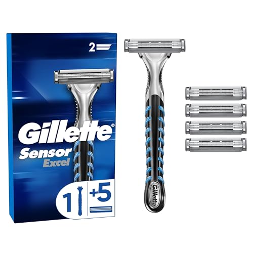 gillette-sensor-excel-rasierer-herren-schwarz-grau image 7