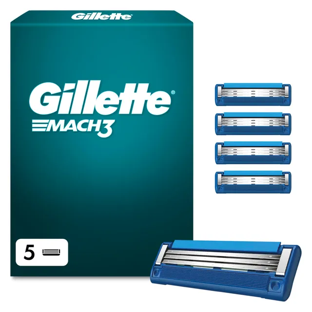 gillette-mach3-turbo-ersatzklingen-herren-5-st-ck-blau image 1
