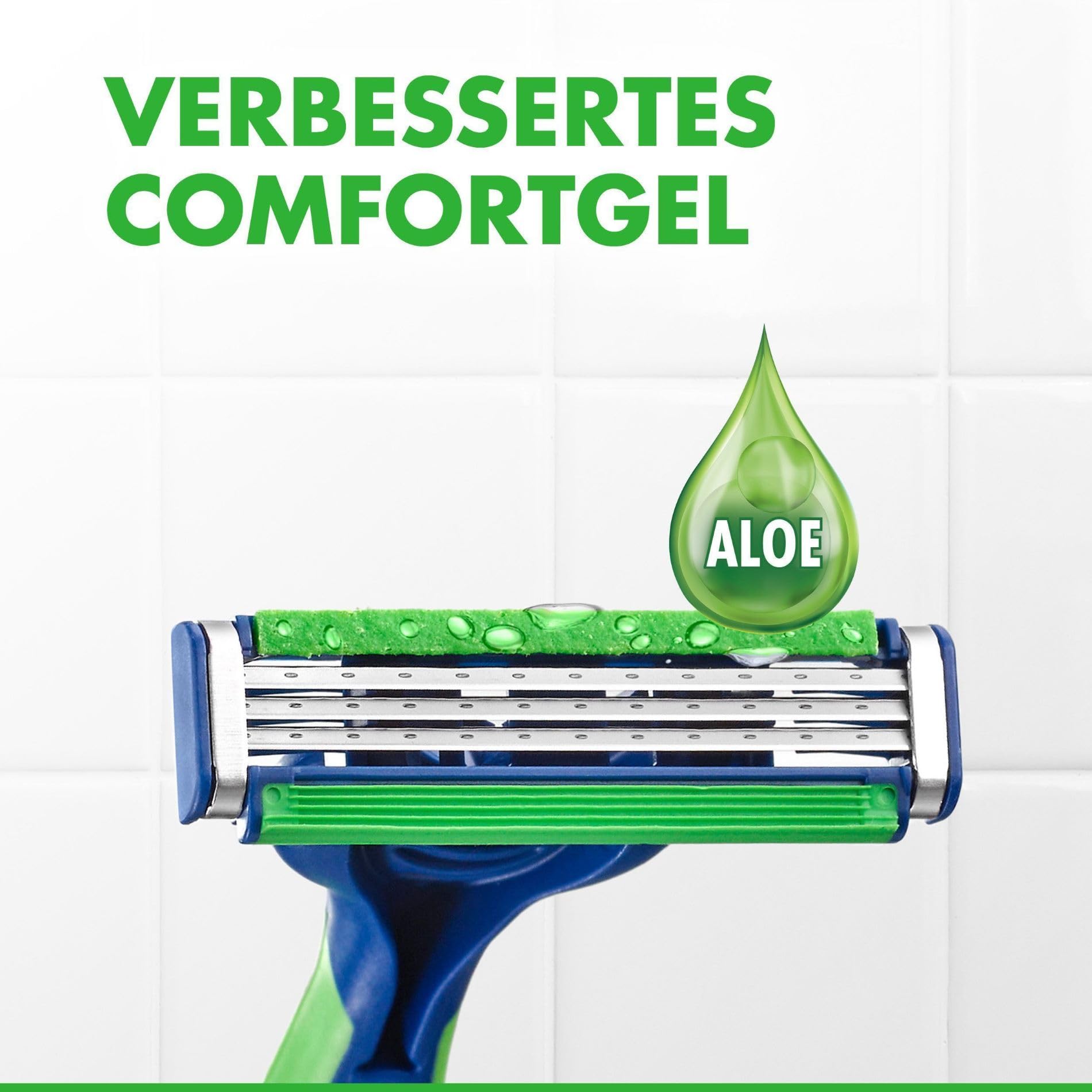 gillette-sensor3-sensitive-einwegrasierer-herren-8-st-ck-gr-n-blau image 4