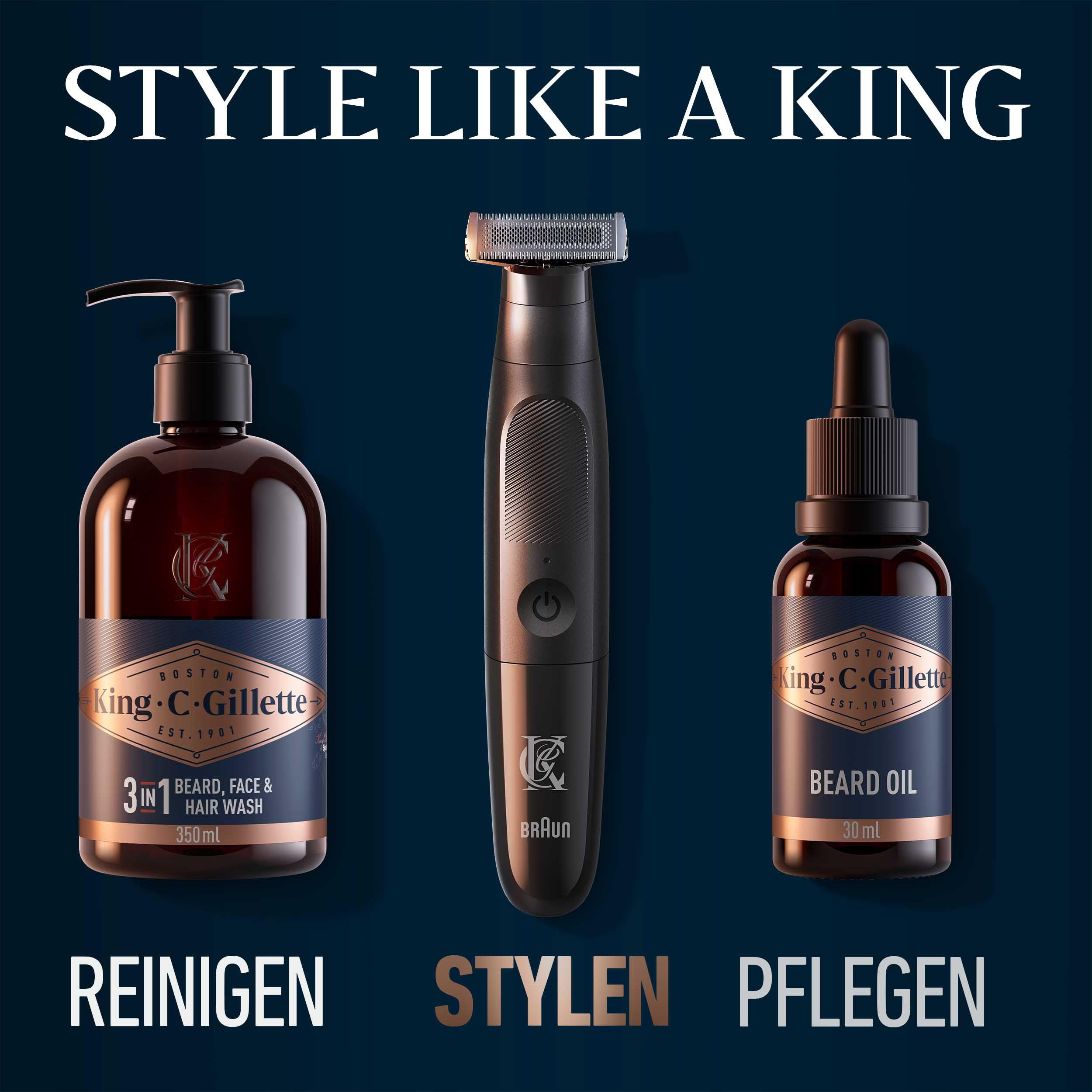 king-c-gillette-style-master-barttrimmer-kabellos-4d-klinge image 7