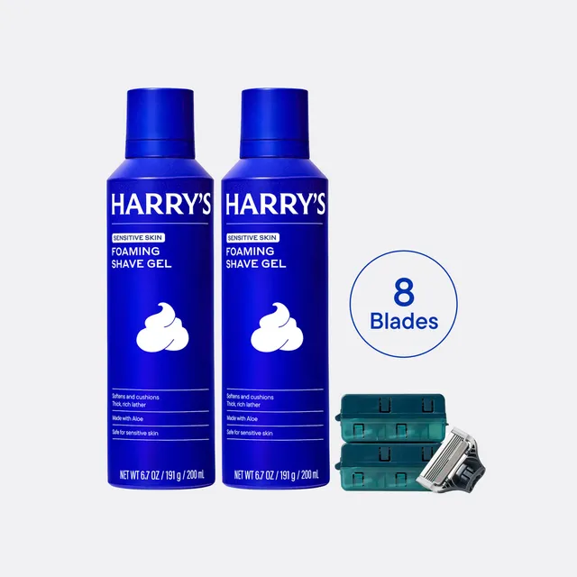 harry-s-original-rasierer-set-8-klingen-2-rasiergele image 1