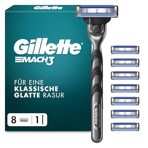gillette-mach3-rasierer-herren-nassrasierer-metall-grau-schwarz image 8