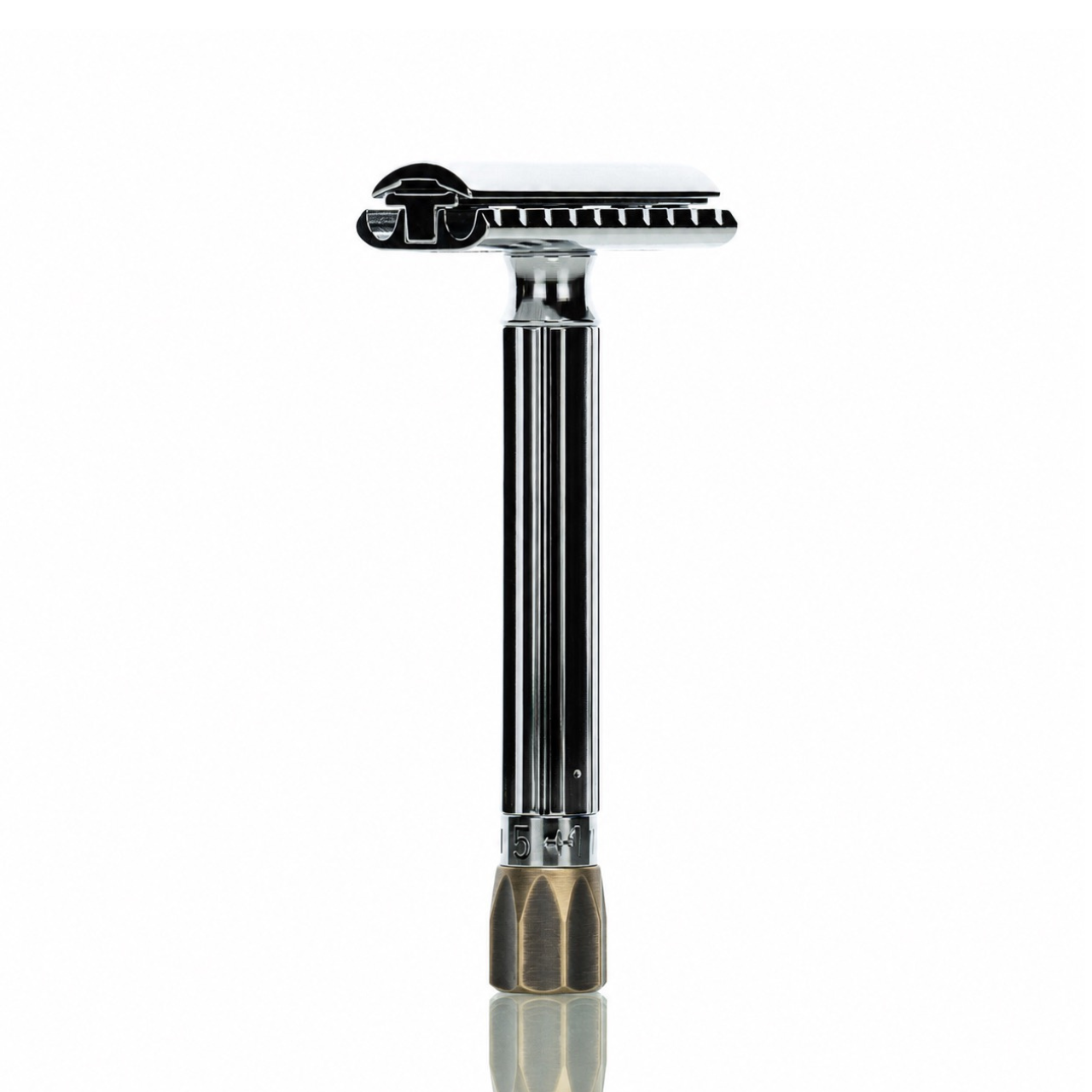 merkur-rasierhobel-510c-progress-antik-messing-einstellbar-langer-griff image 1