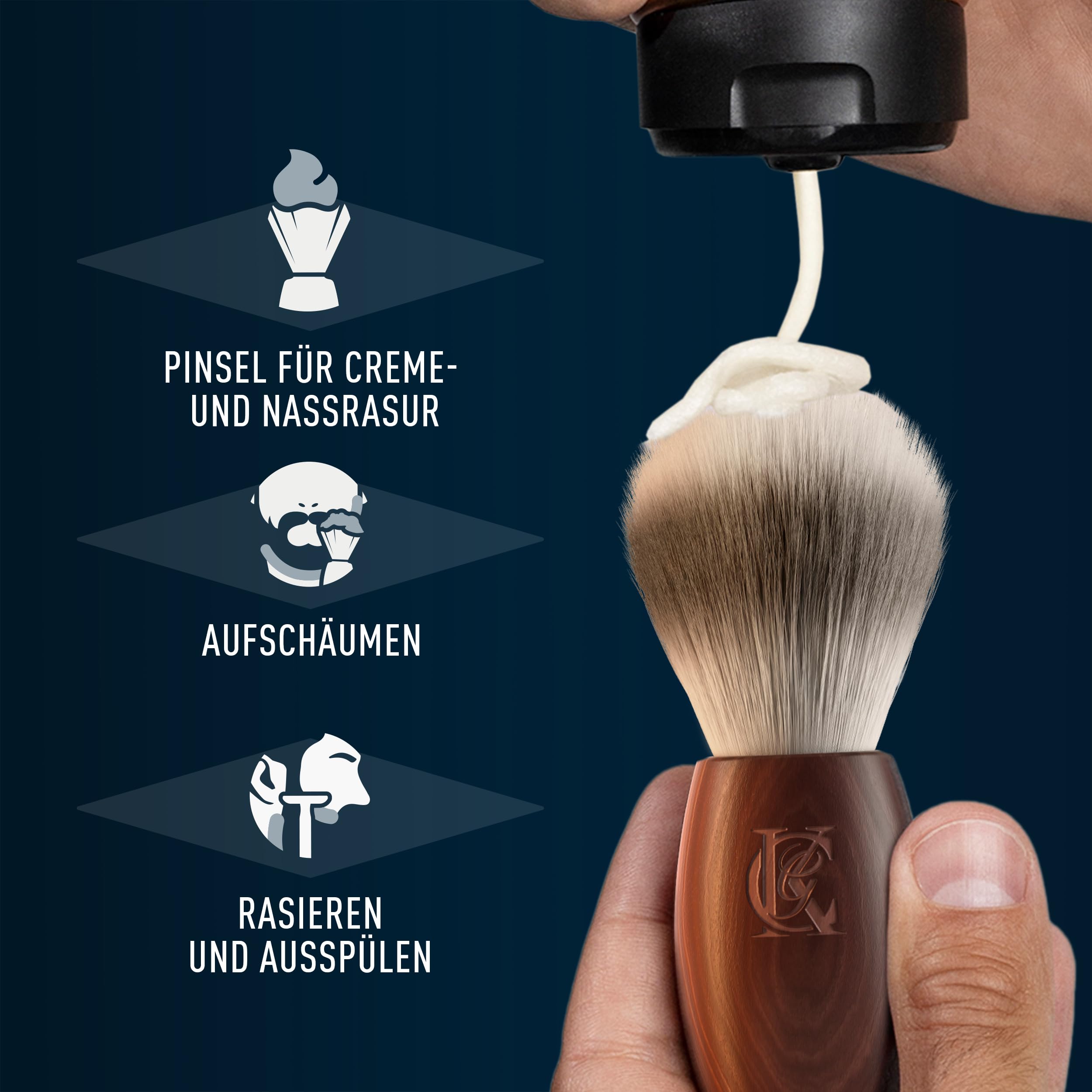 king-c-gillette-rasierpinsel-herren-vegan-naturholzgriff image 6