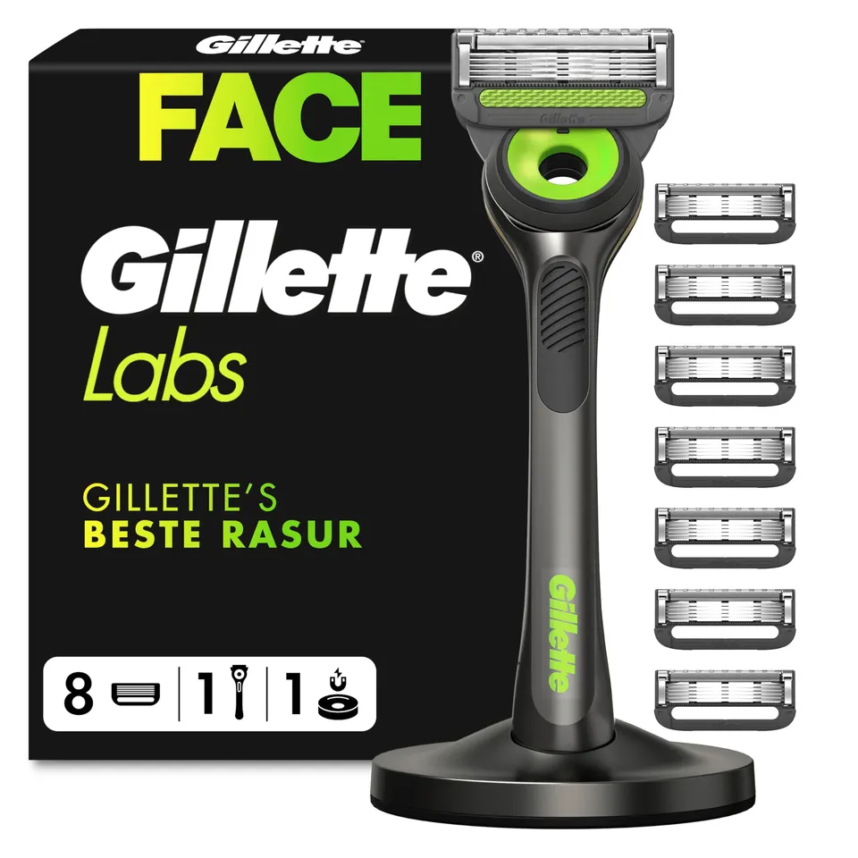 gillette-labs-rasierer-herren-metall-schwarz-mit-reinigungs-element image 1