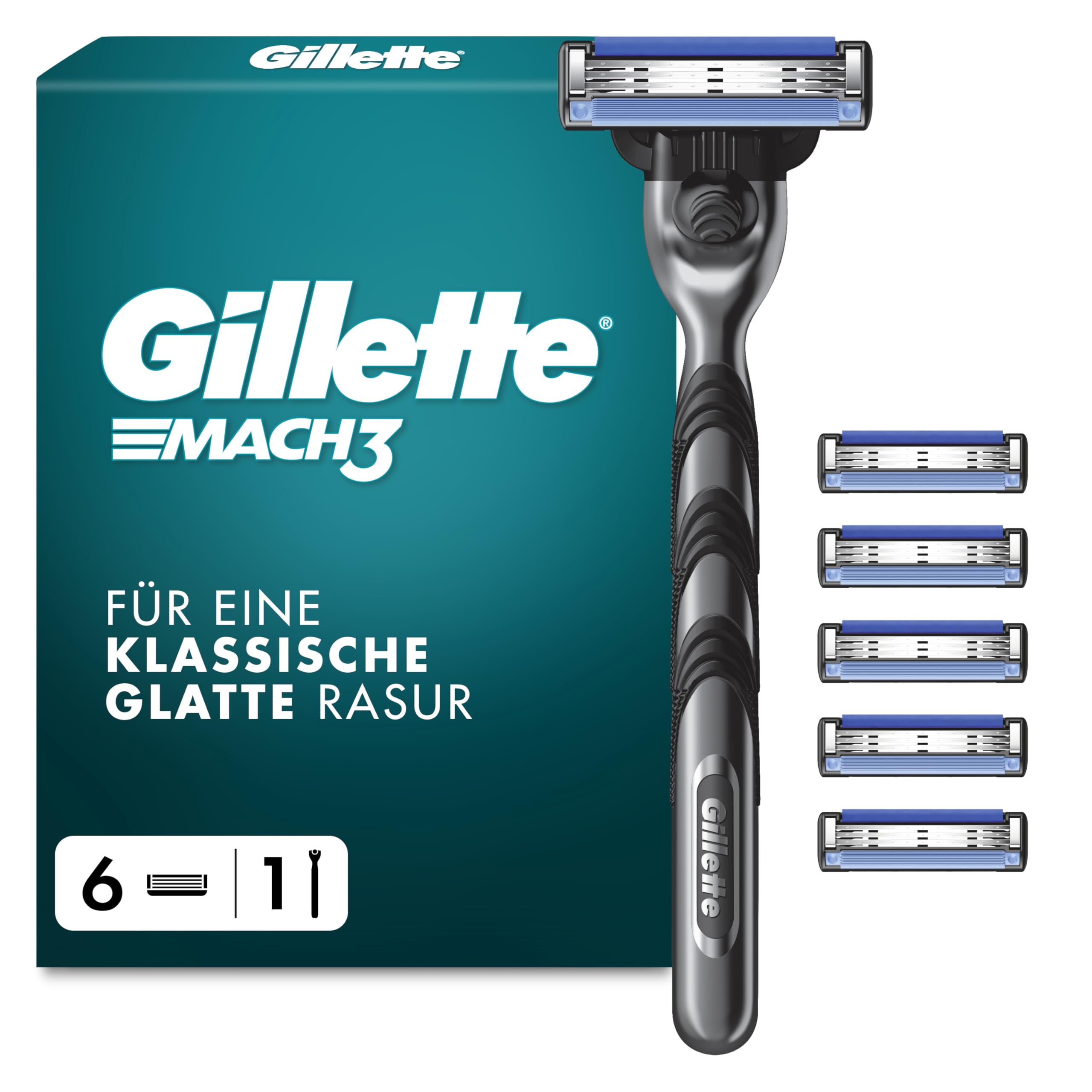 gillette-mach3-standard-rasierer-herren-metall-grau-schwarz image 2