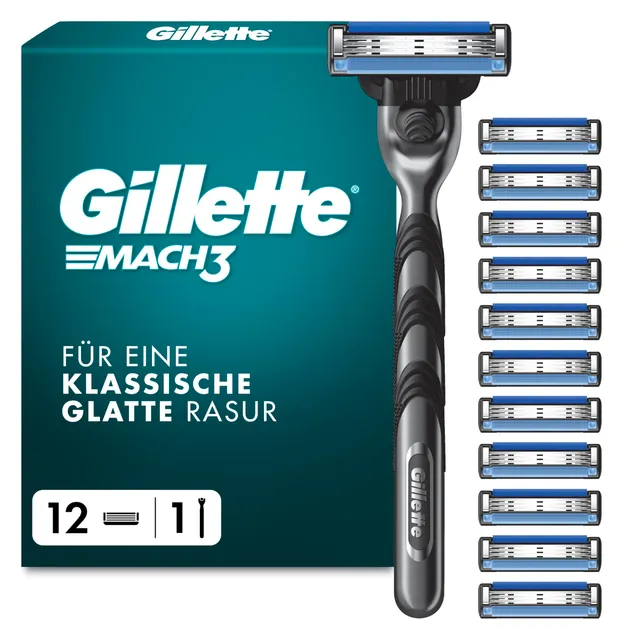 gillette-mach3-standard-rasierer-herren-metall-grau-schwarz image 1