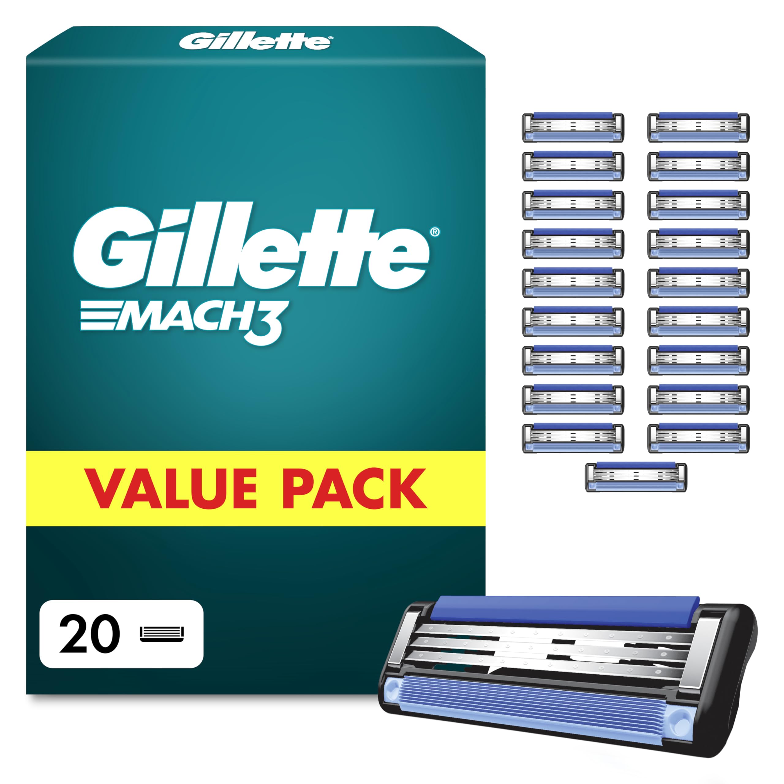 gillette-mach3-klingen-herren-20-rasierklingen-blau image 1