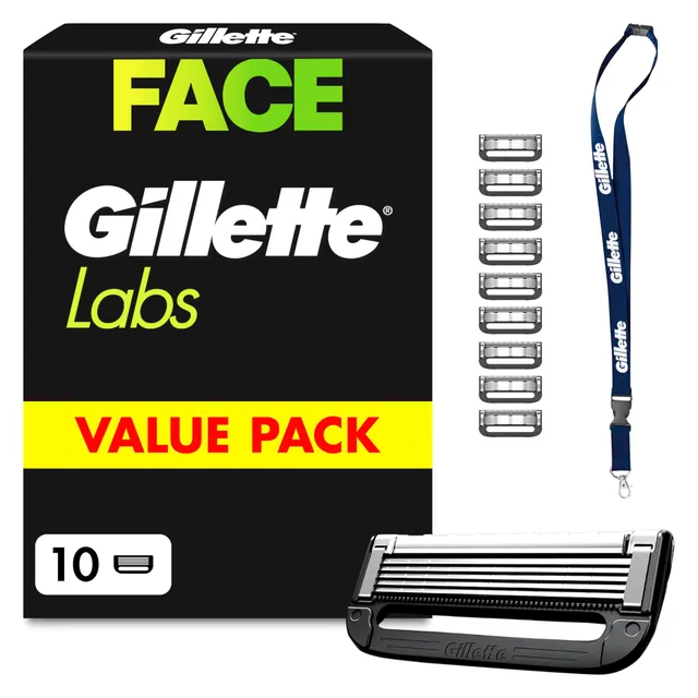 gillette-labs-rasierklingen-herren-10-ersatzklingen-schwarz image 1