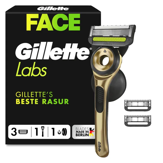 gillettelabs-rasierer-champion-gold-edition-mit-reinigungselement image 1