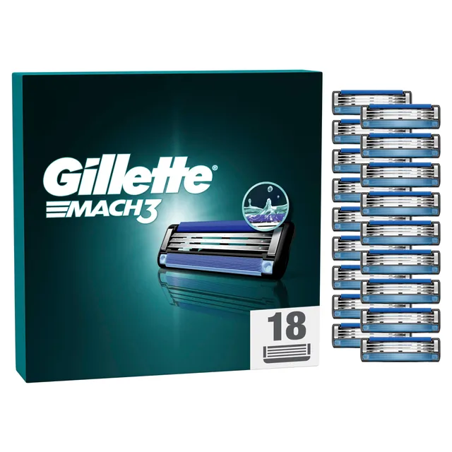 gillette-mach3-rasierklingen-herren-18-ersatzklingen-3-fach-klinge image 1