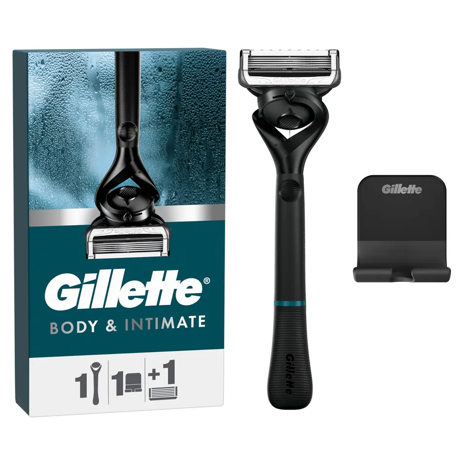 gillette-body-intimate-rasierer-herren-schwarz-mit-5-klingen image 1