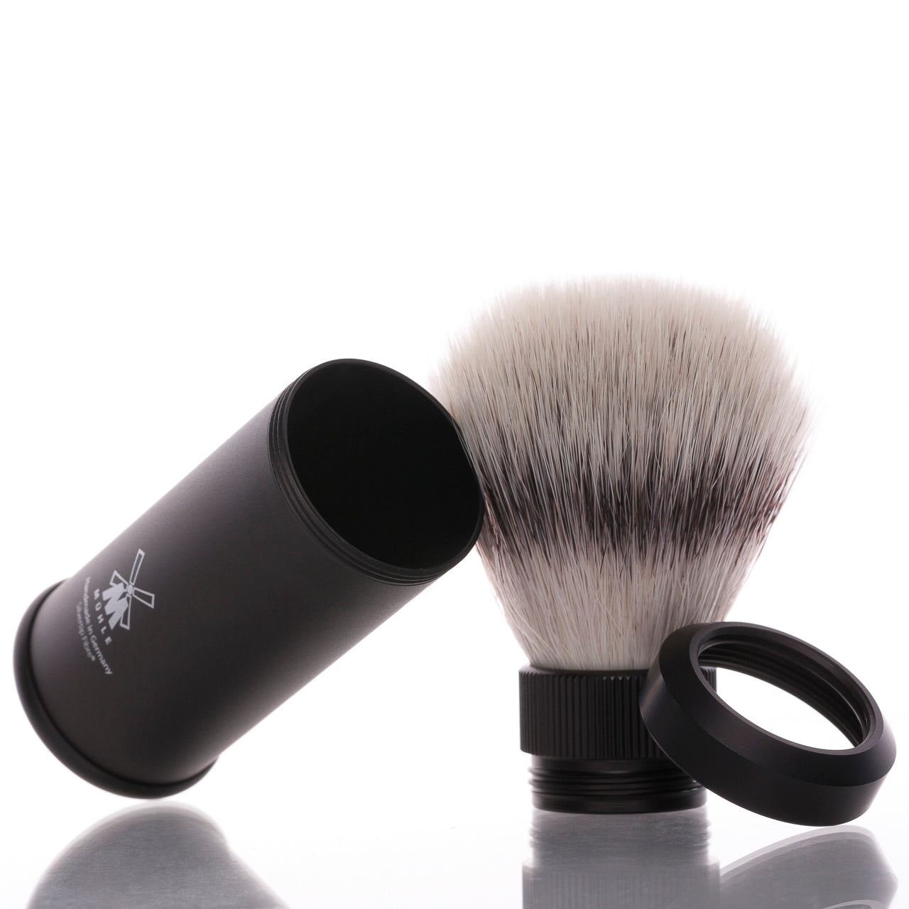 blackbeards-reiserasierpinsel-travel-silvertip-fibre-aluminium-schwarz image 2