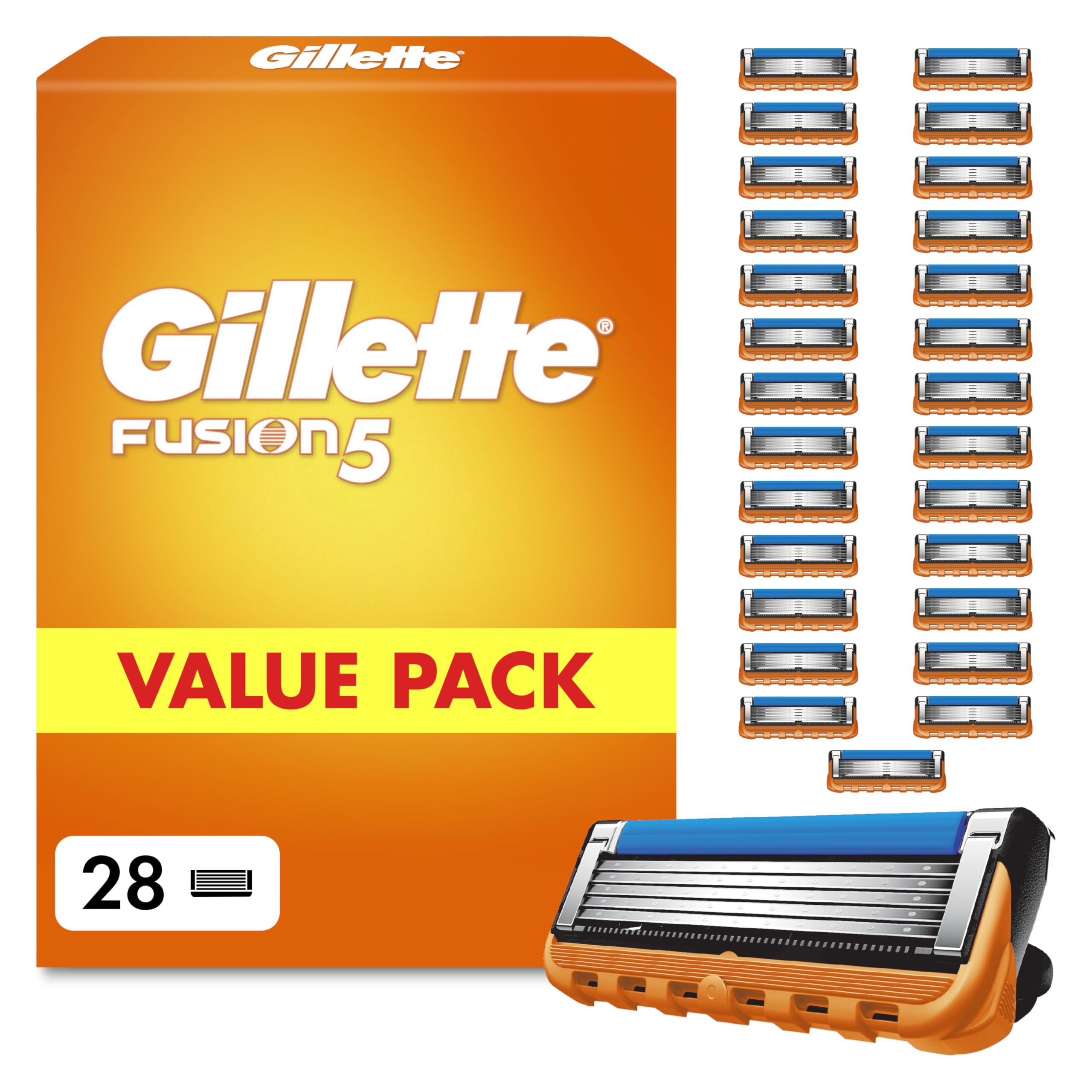 gillette-fusion5-klingen-herren-28-rasierklingen-orange image 1