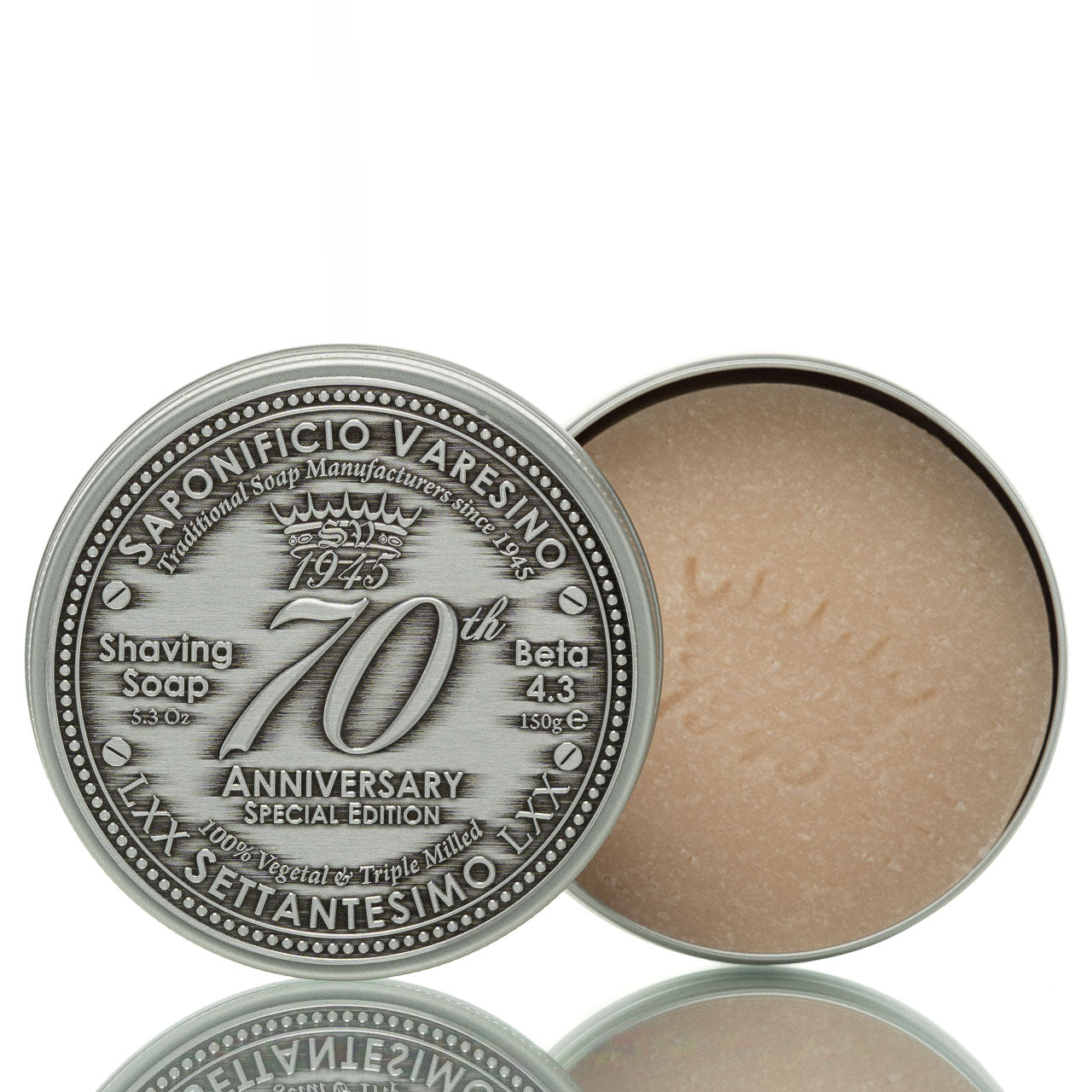blackbeards-saponificio-varesino-70th-anniversary-rasierseife-150g-metalldose image 1