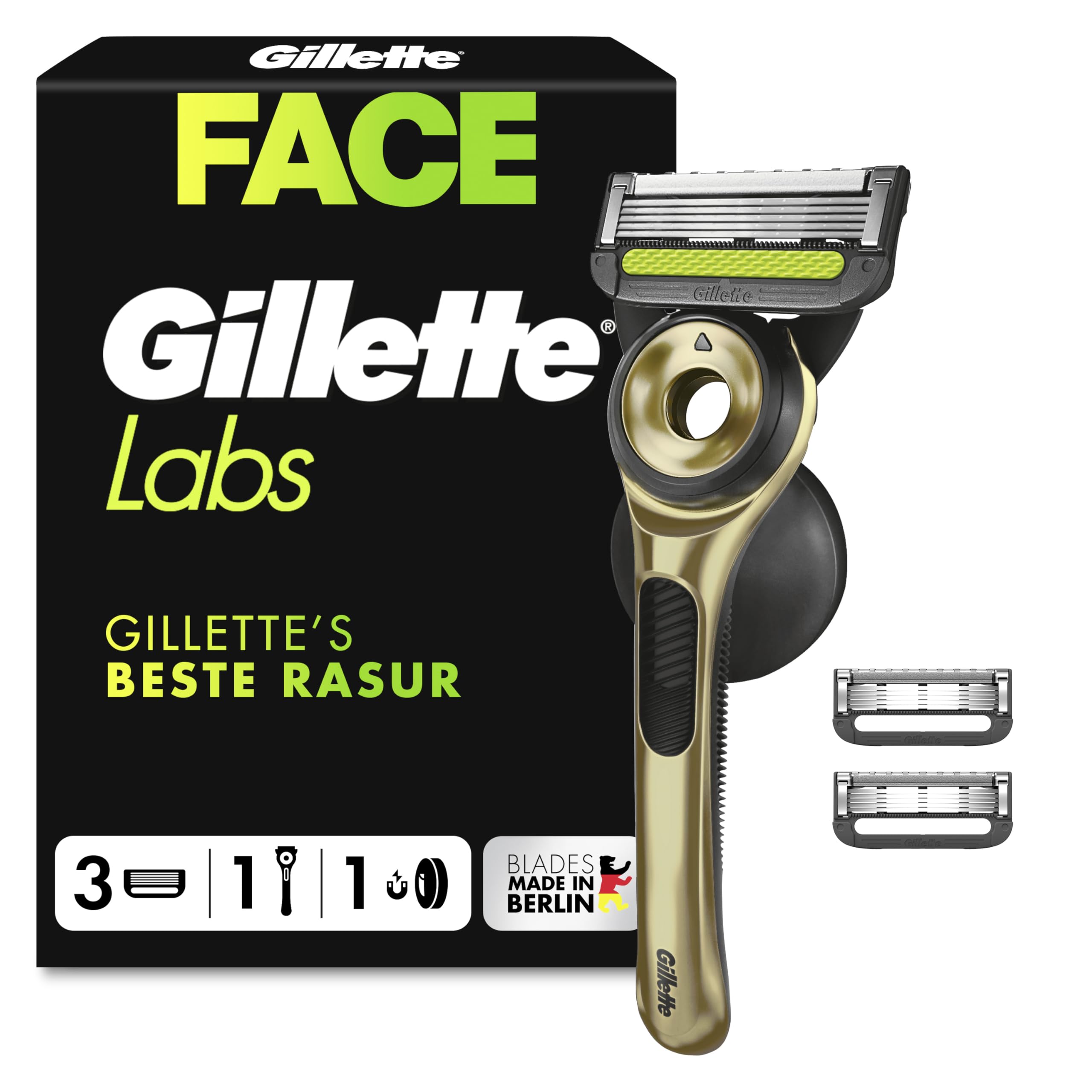 gillettelabs-rasierer-champion-gold-edition-mit-reinigungselement image 1