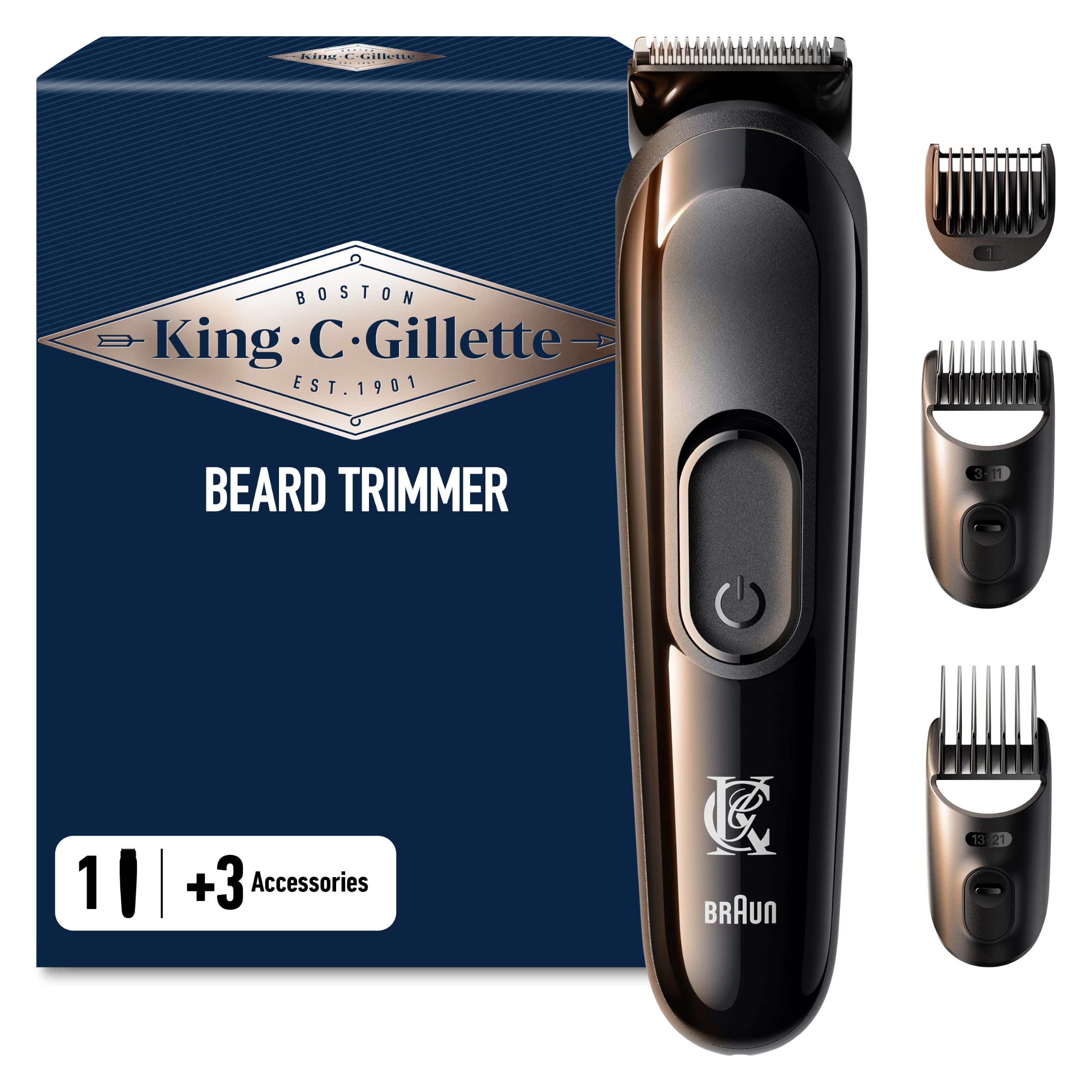 king-c-gillette-barttrimmer-elektrisch-schwarz image 1