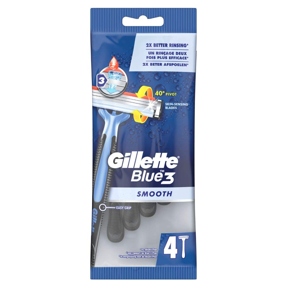 gillette-blue3-einwegrasierer-herren-4er-pack-mit-3-klingen-und-schwenkkopf image 2