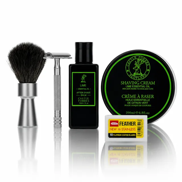 blackbeards-rasierset-limes-rasierhobel-pinsel-creme-klingen image 1