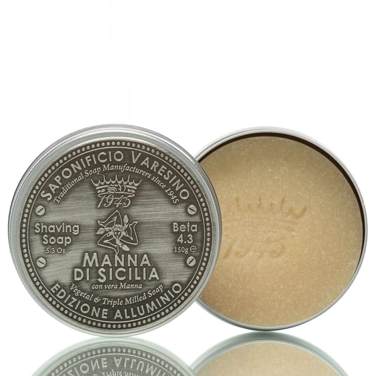 blackbeards-rasierseife-manna-di-sicilia-150g-metalldose image 1