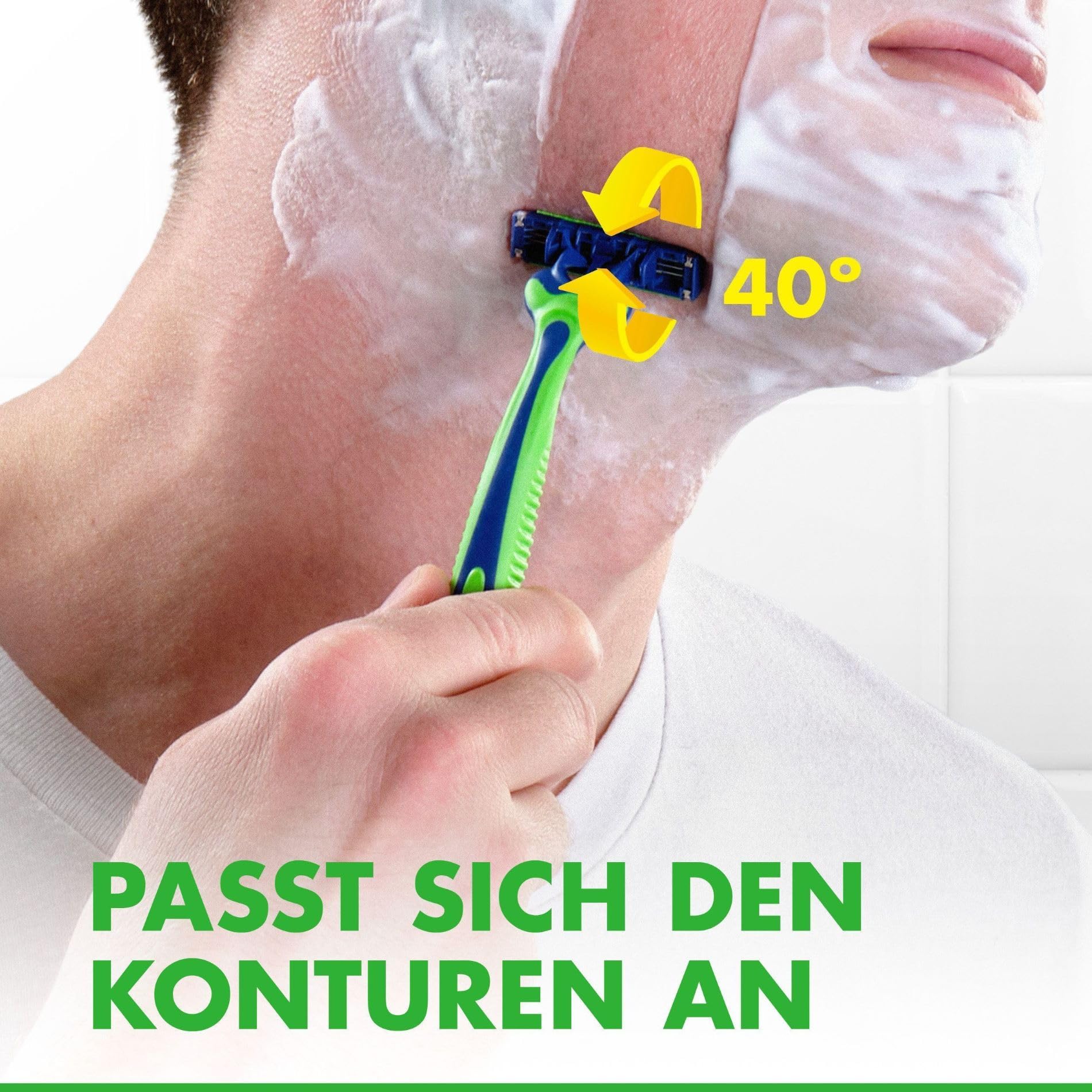 gillette-sensor3-sensitive-einwegrasierer-herren-8-st-ck-gr-n-blau image 5