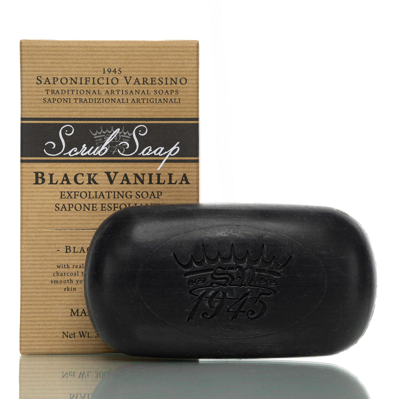 blackbeards-black-vanilla-peeling-seife-300g-scrub-soap image 1