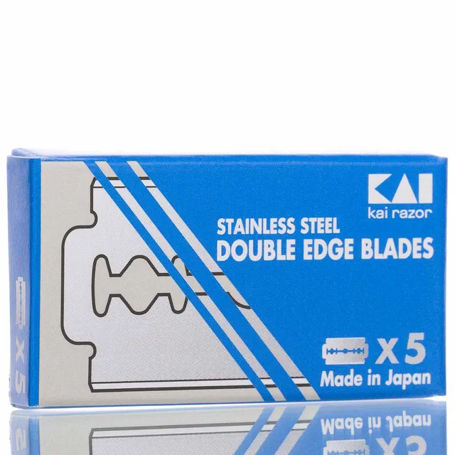 blackbeards-kai-stainless-steel-double-edge-rasierklingen-5-stk image 1