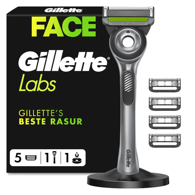 gillette-labs-rasierer-herren-metall-grau-mit-dock image 1