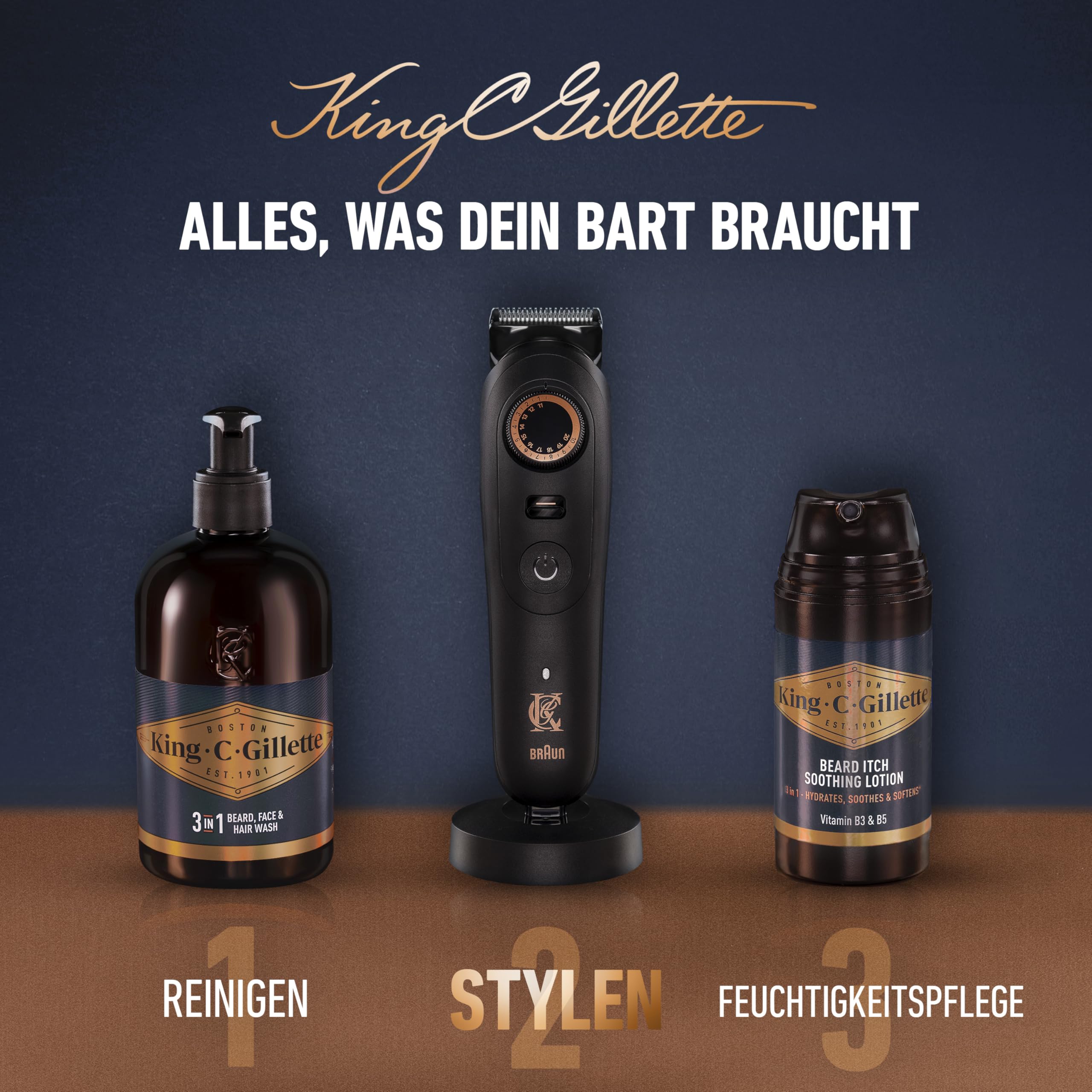 king-c-gillette-barttrimmer-pro-max-kabellos-40-l-ngen-schwarz image 7