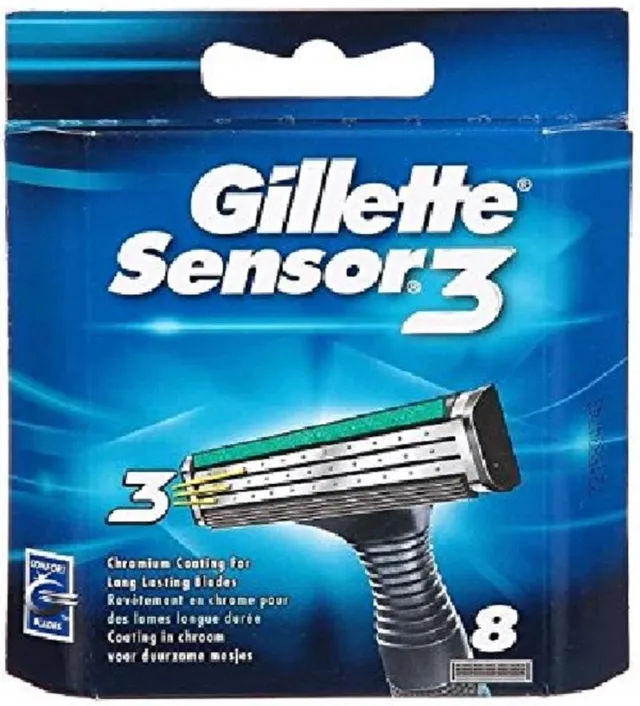 gillette-sensor3-rasierklingen-8-ersatzklingen-f-r-herren-nassrasierer image 1
