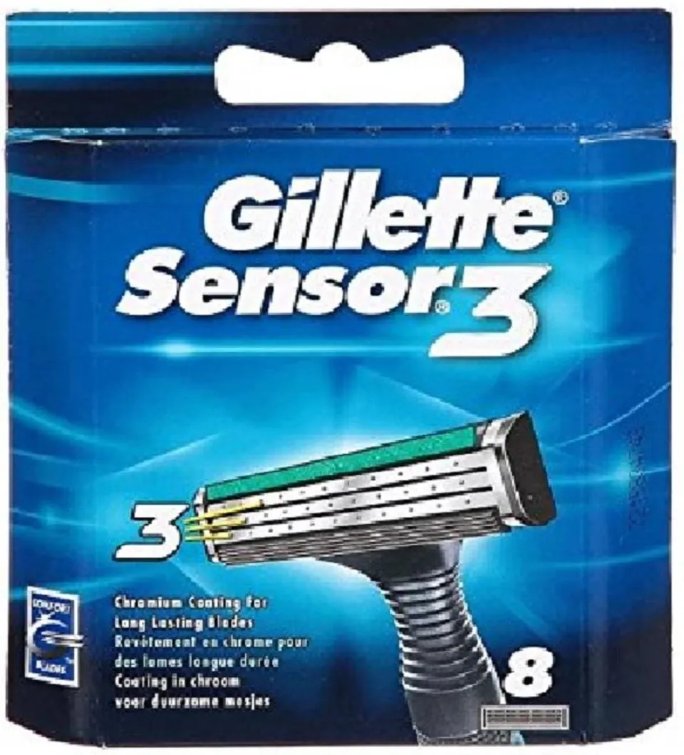 gillette-sensor3-rasierklingen-8-ersatzklingen-f-r-herren-nassrasierer image 1