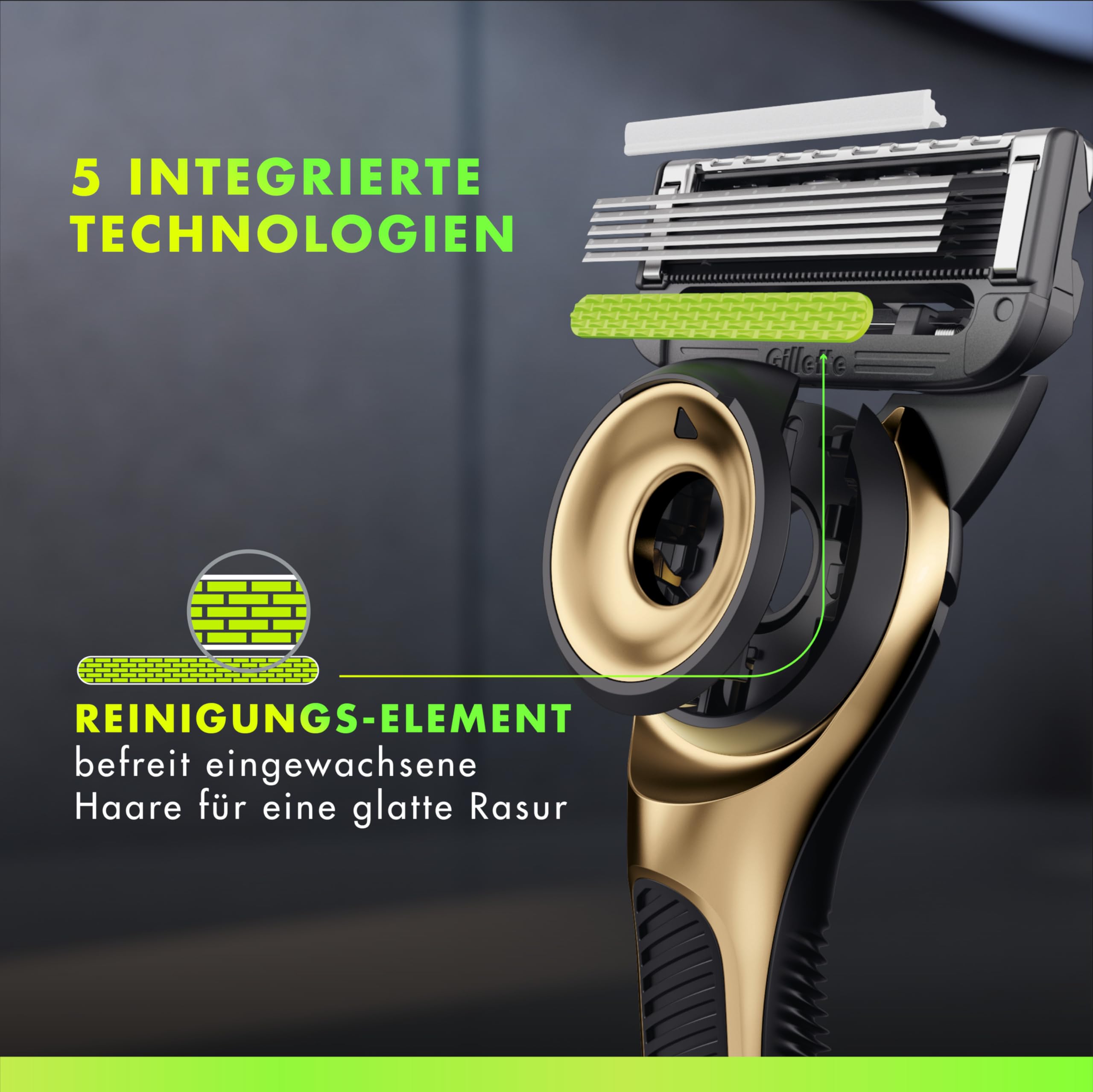 gillettelabs-rasierer-champion-gold-edition-mit-reinigungselement image 3