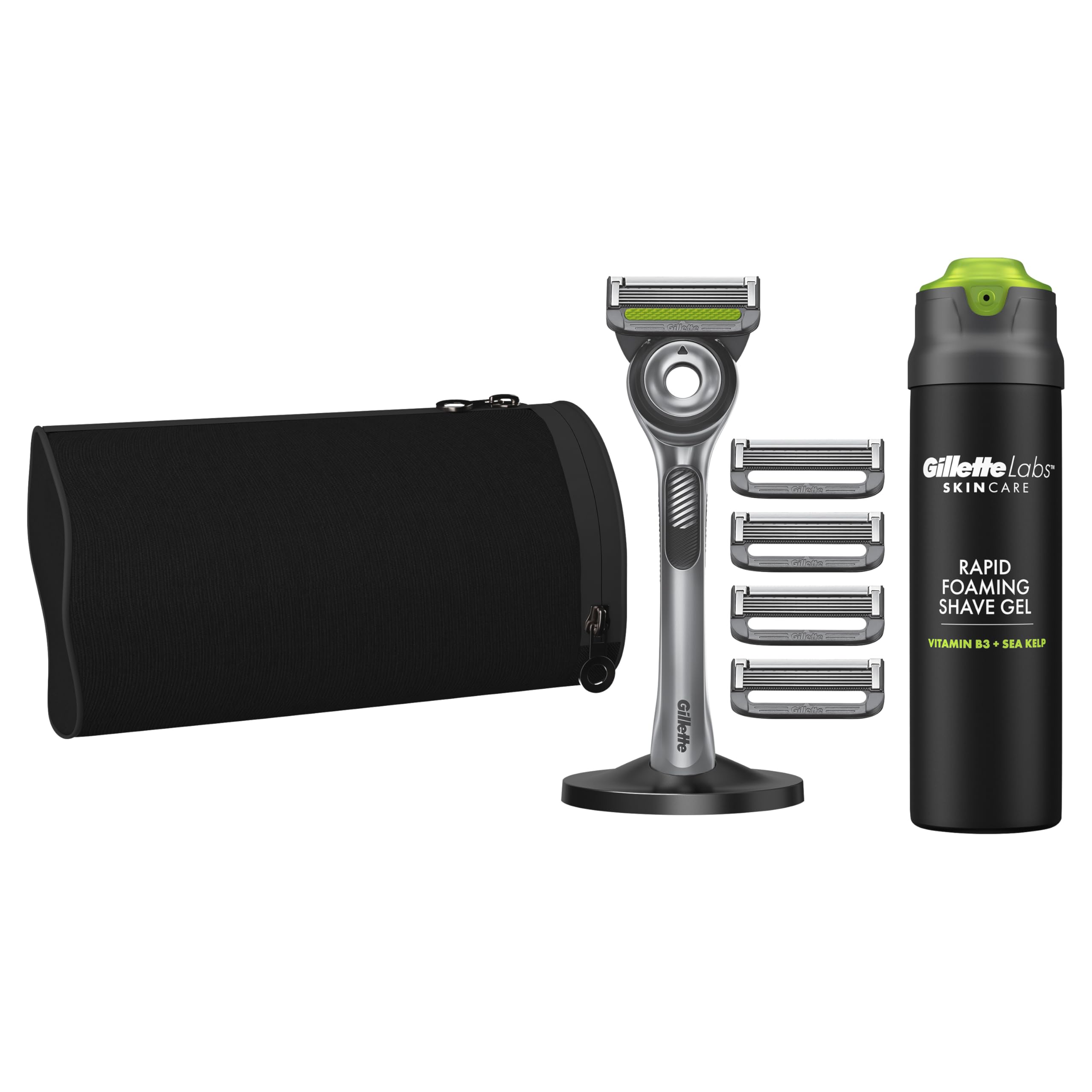 gillette-labs-rasierer-herren-nassrasierer-metall-schwarz-mit-reinigungselement image 7