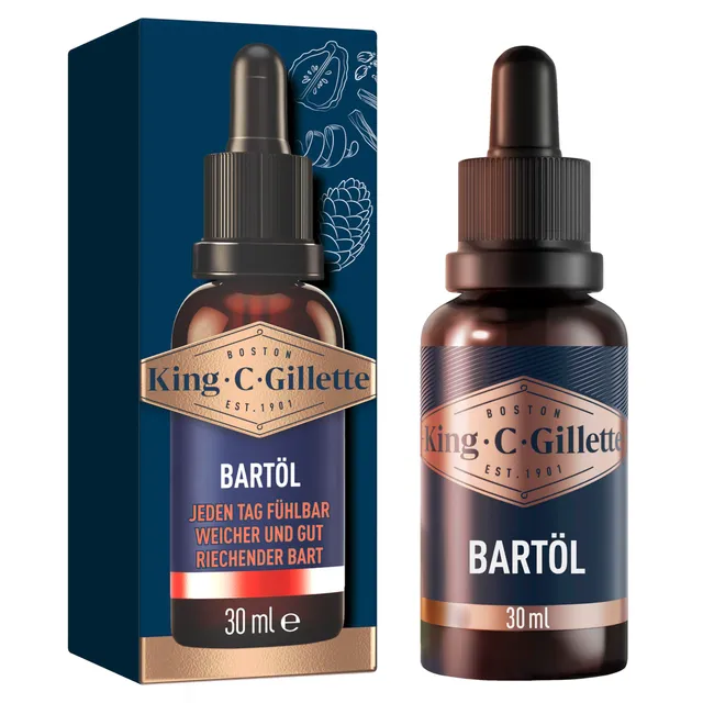 king-c-gillette-bart-l-f-r-m-nner-30ml-bartpflege-mit-zedern-duft image 1