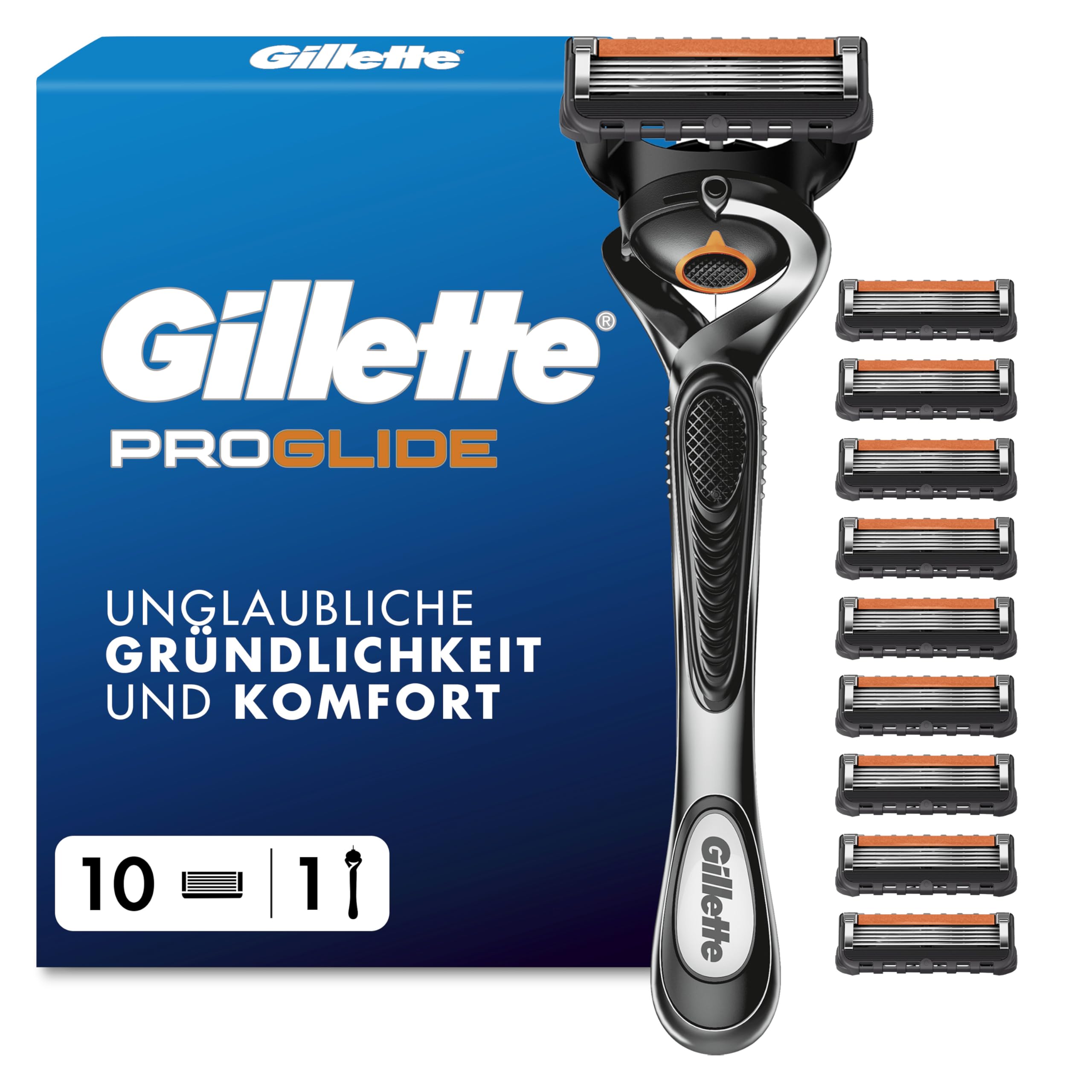 gillette-proglide-nassrasierer-herren-silber-schwarz-mit-flexball image 1