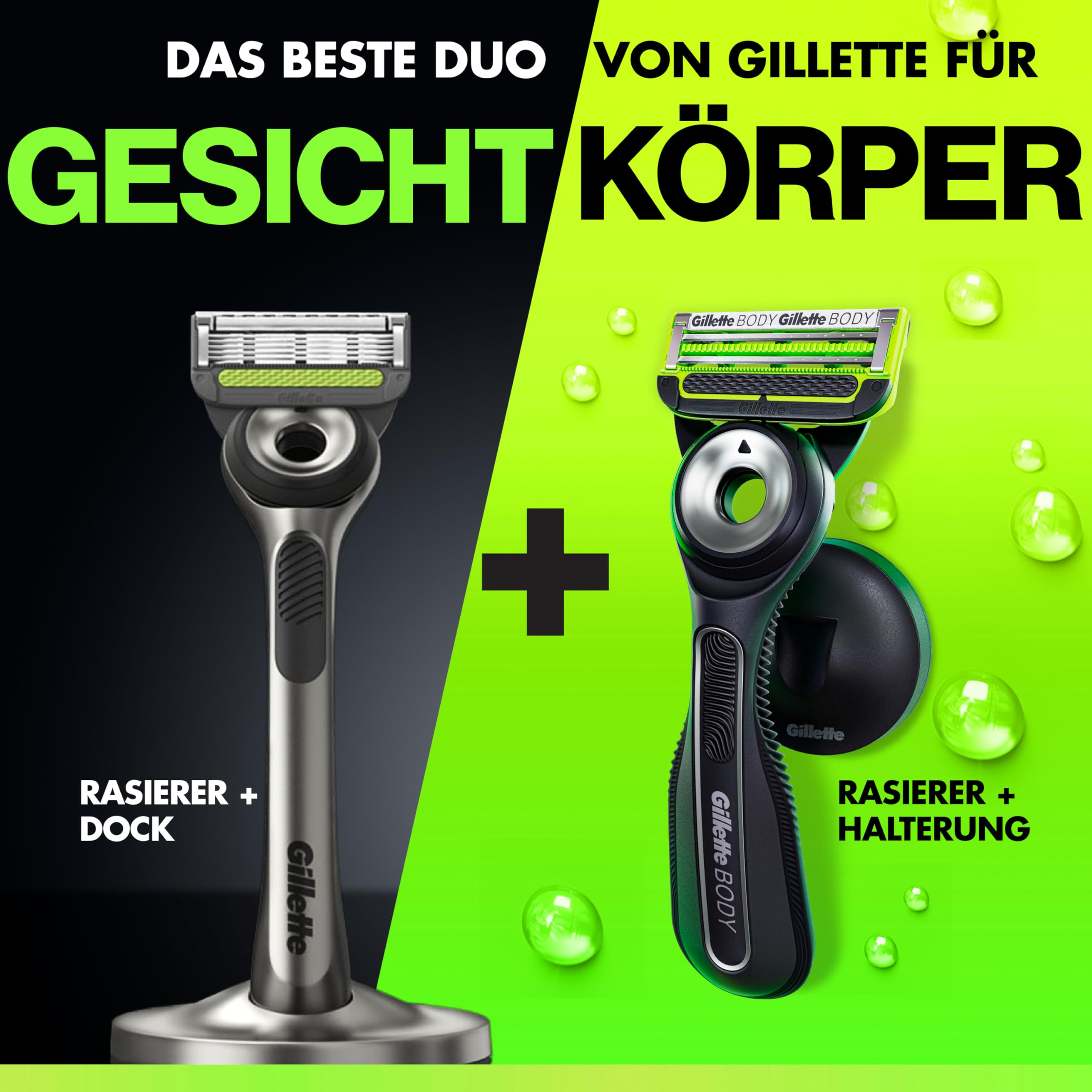 gillette-labs-rasierer-duo-pack-gesicht-k-rper-schwarz-gr-n image 2