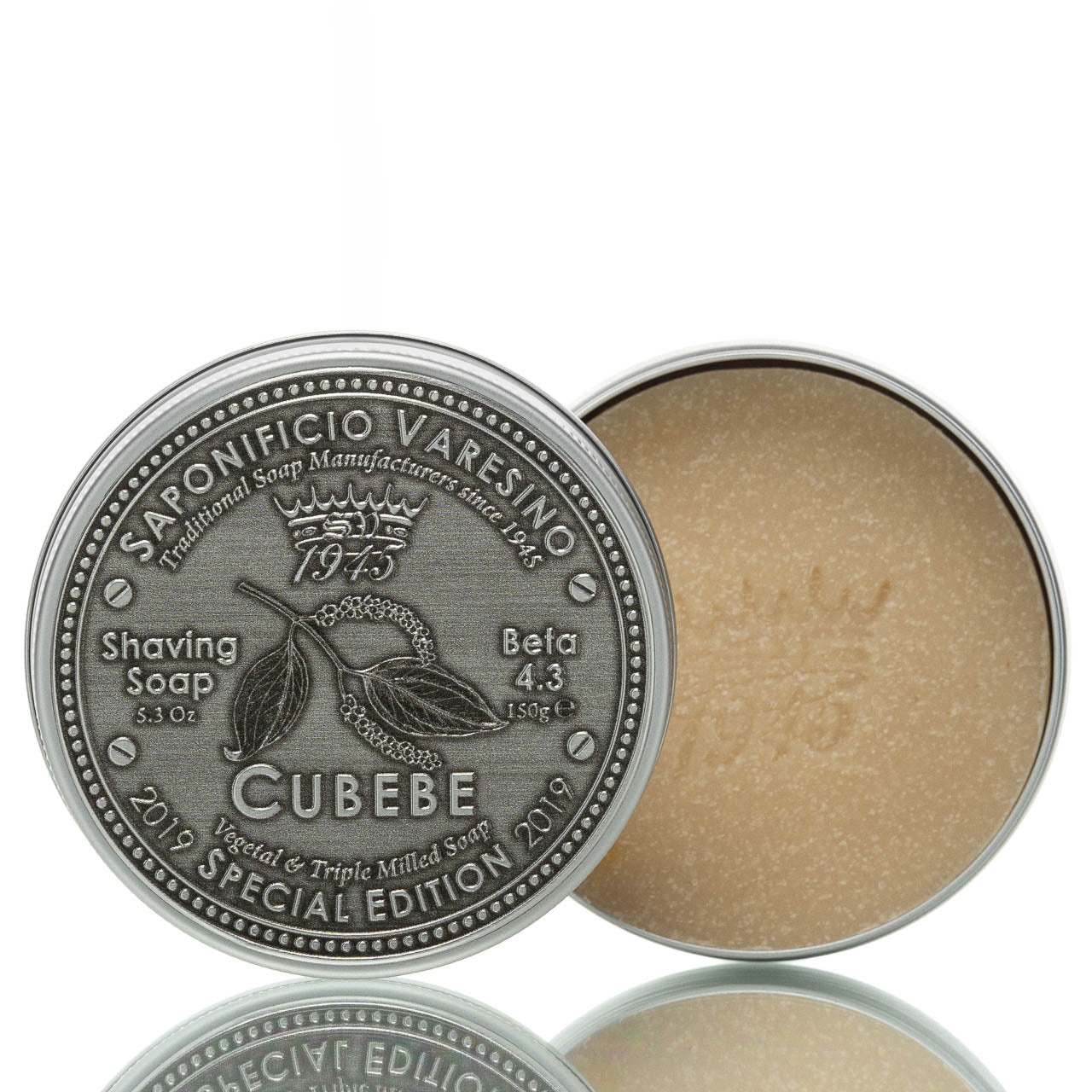 blackbeards-cubebe-rasierseife-4-3-metalldose-150g image 1