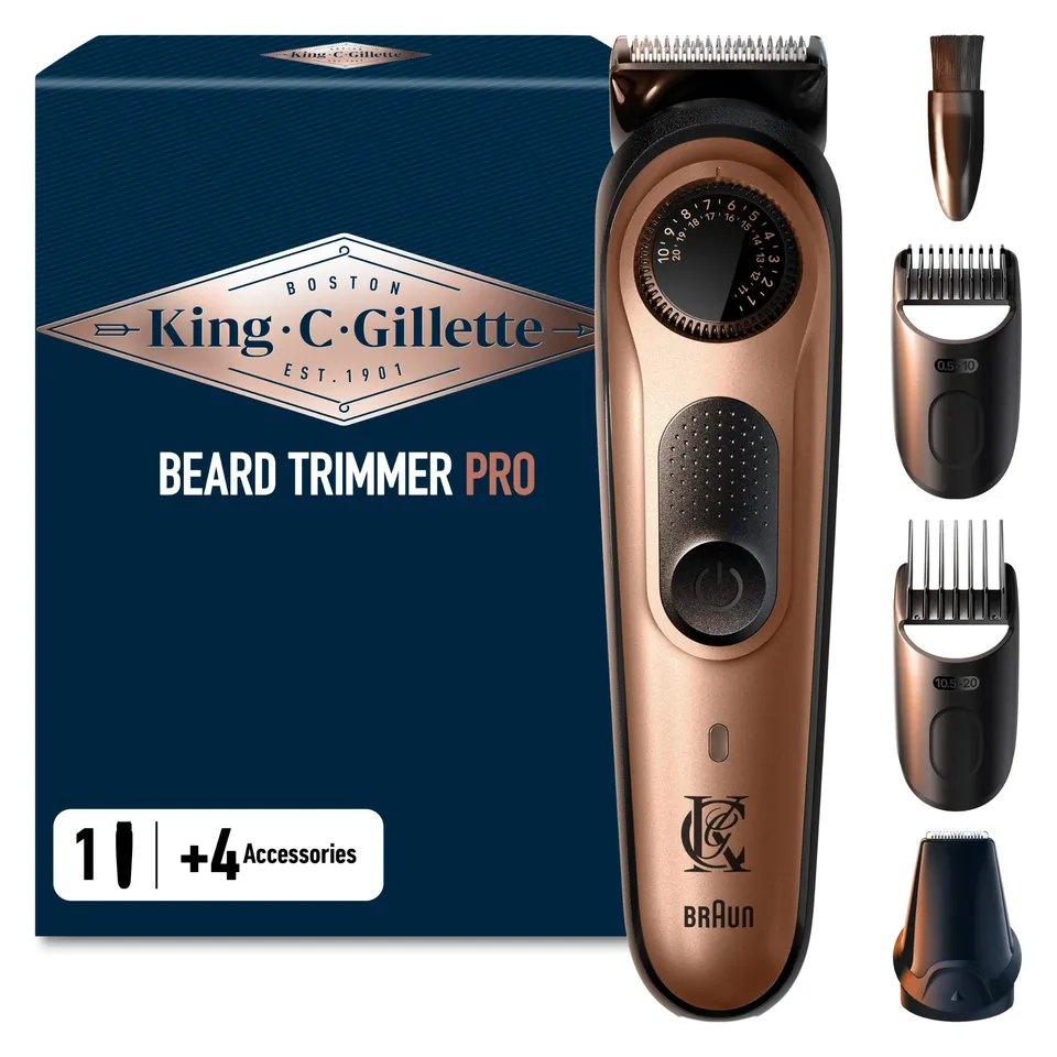 king-c-gillette-barttrimmer-pro-schwarz-kupfer image 1