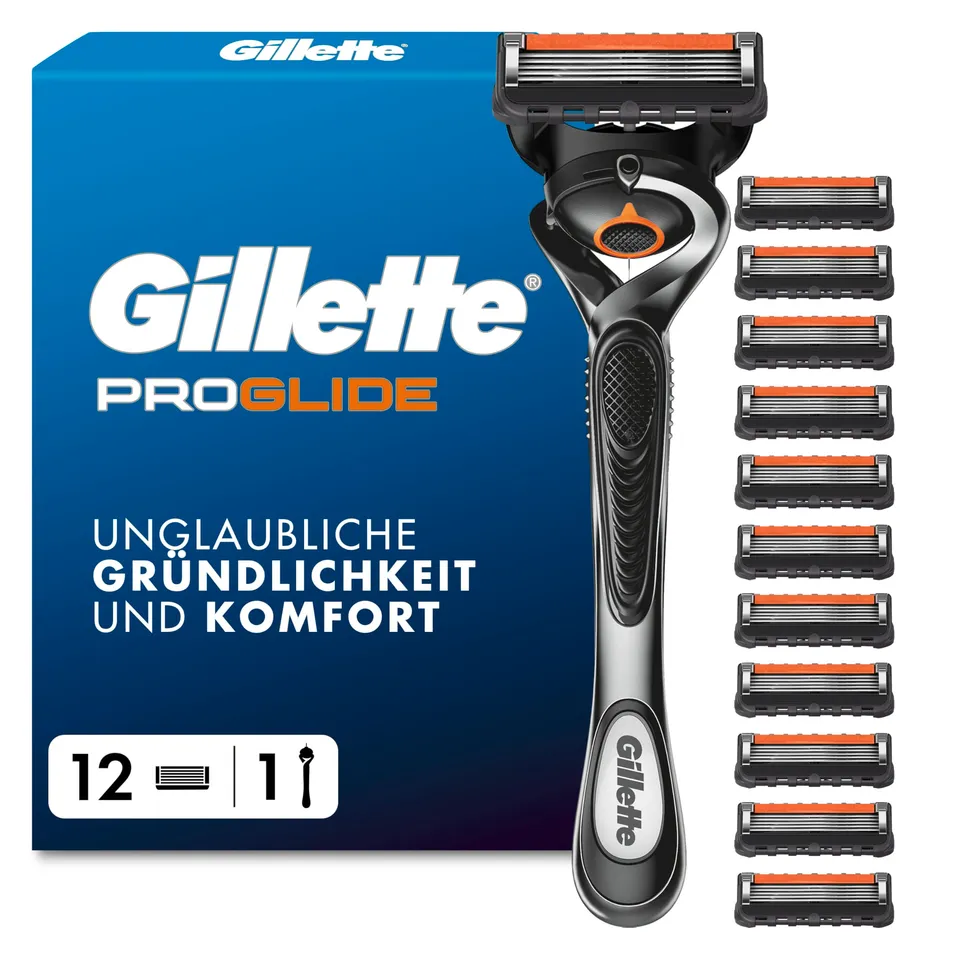 gillette-proglide-nassrasierer-herren-metall-grau-schwarz-mit-klinge image 1