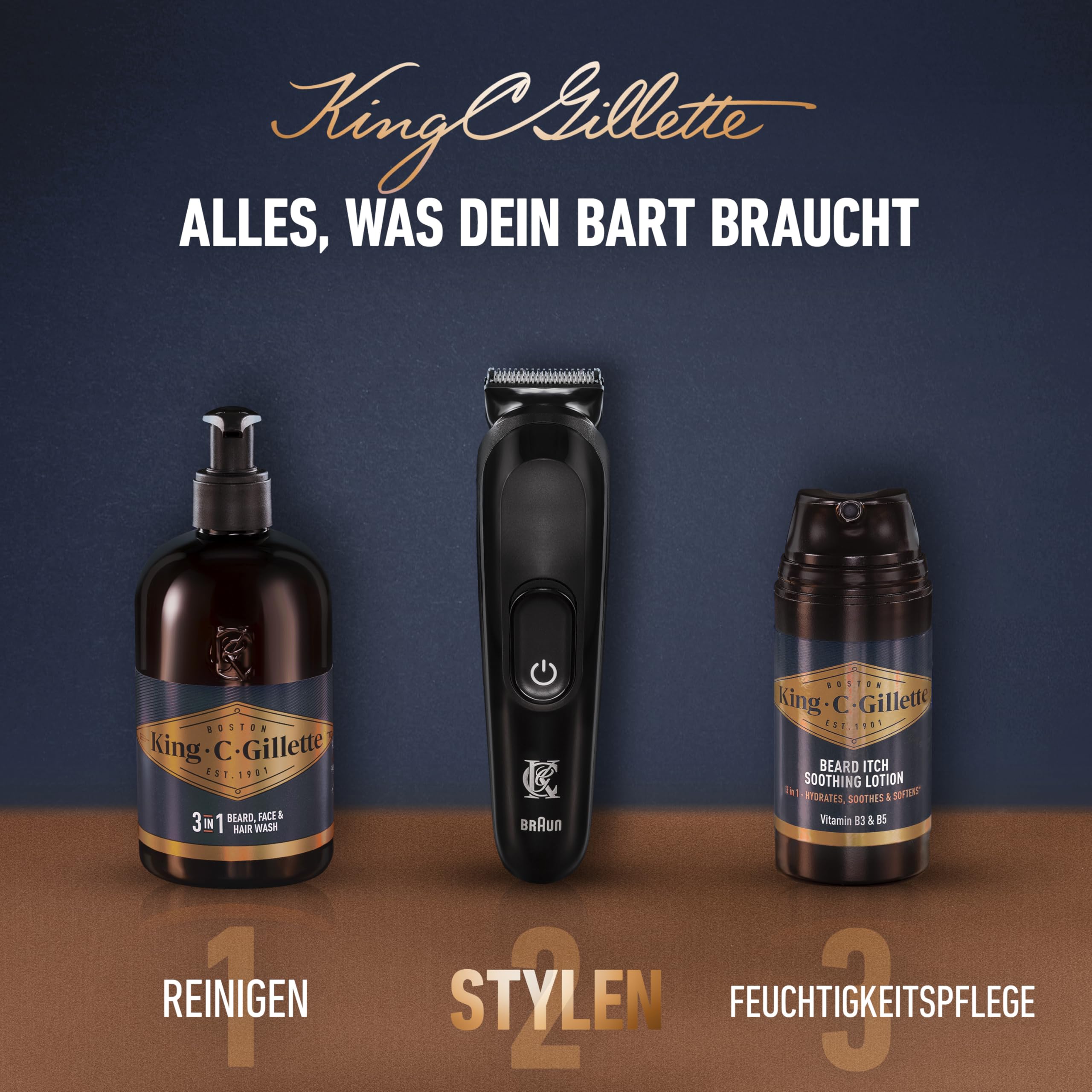 king-c-gillette-barttrimmer-elektrisch-schwarz image 7