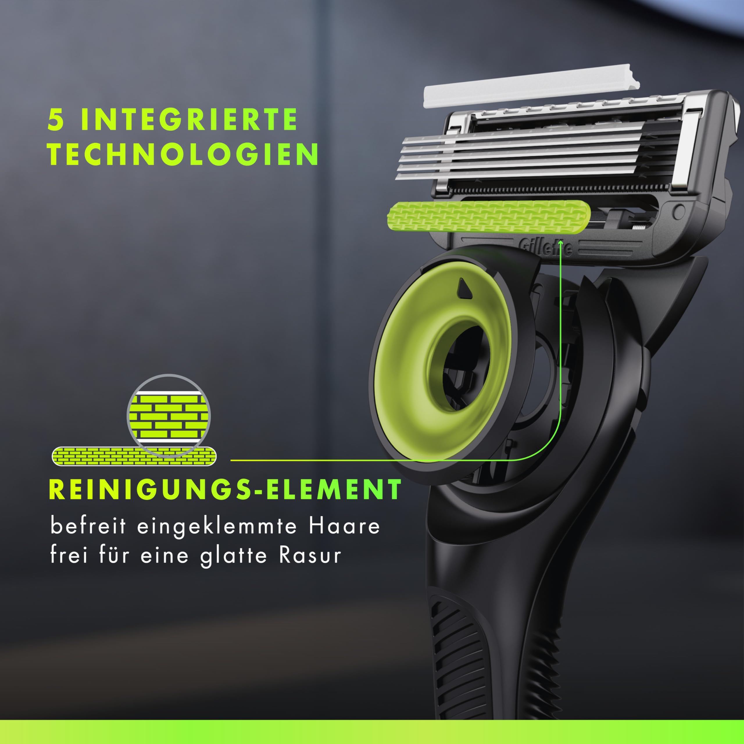 gillette-labs-rasierer-herren-metall-schwarz-mit-reinigungs-element image 3