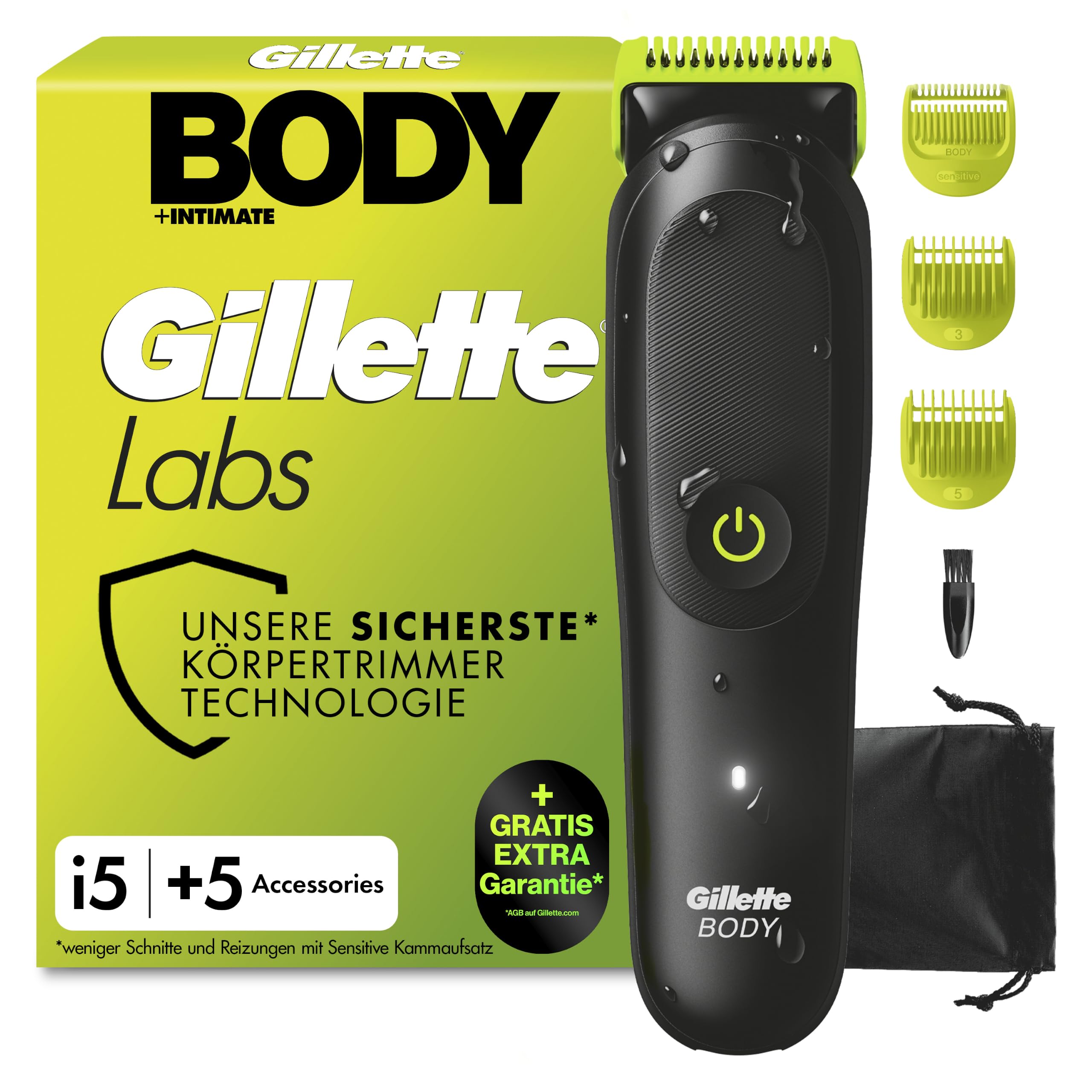gillettelabs-i5-body-intimate-trimmer-herren-schwarz-gr-n image 8