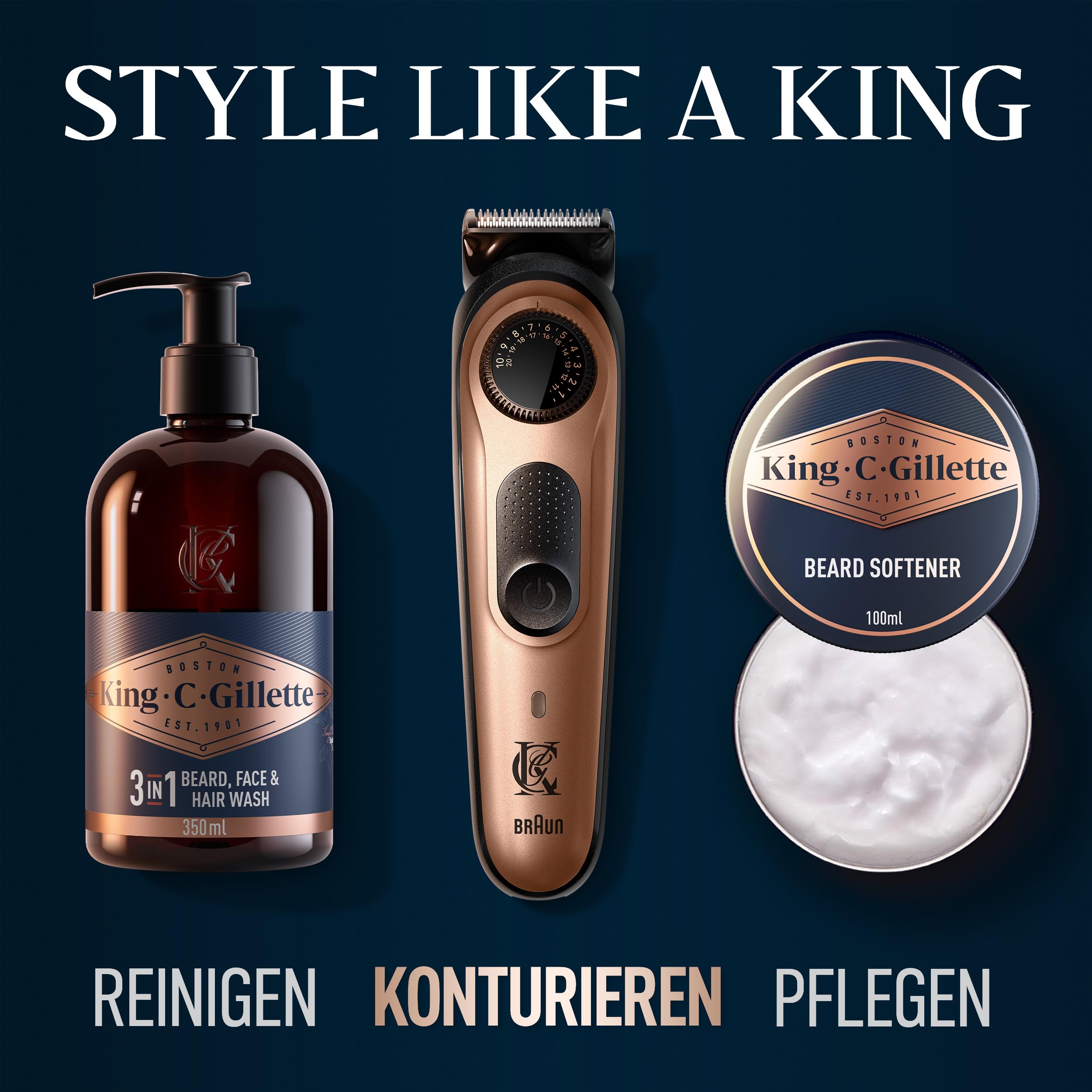 king-c-gillette-barttrimmer-pro-schwarz-kupfer image 7