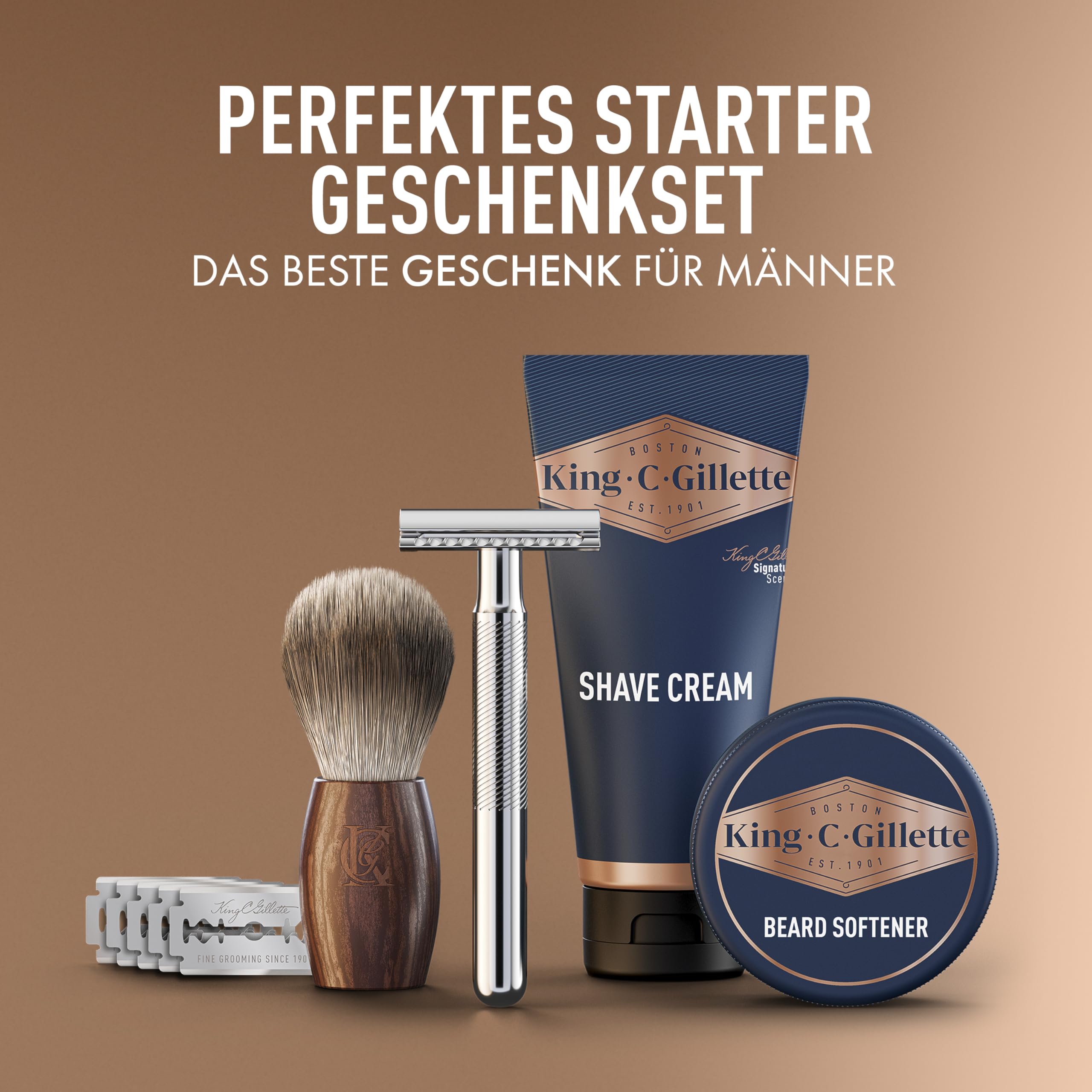 king-c-gillette-optimal-ritual-heritage-set-nassrasierer-geschenkset image 2