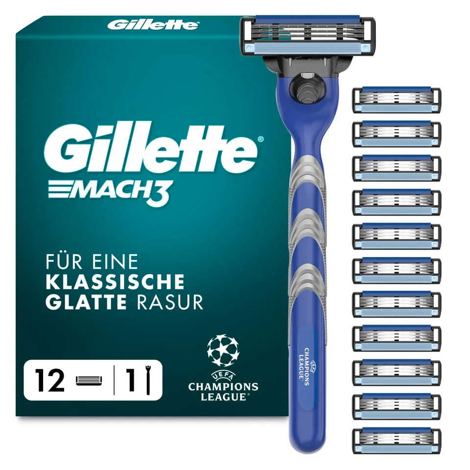 gillette-mach3-standard-rasierer-herren-metall-blau-grau image 1