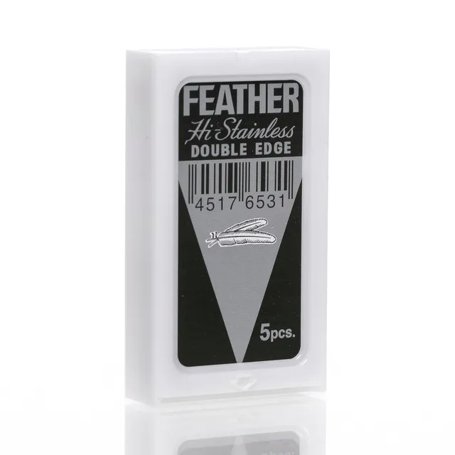 blackbeards-rasierklingen-hi-stainless-double-edge-feather-platin-beschichtet image 1