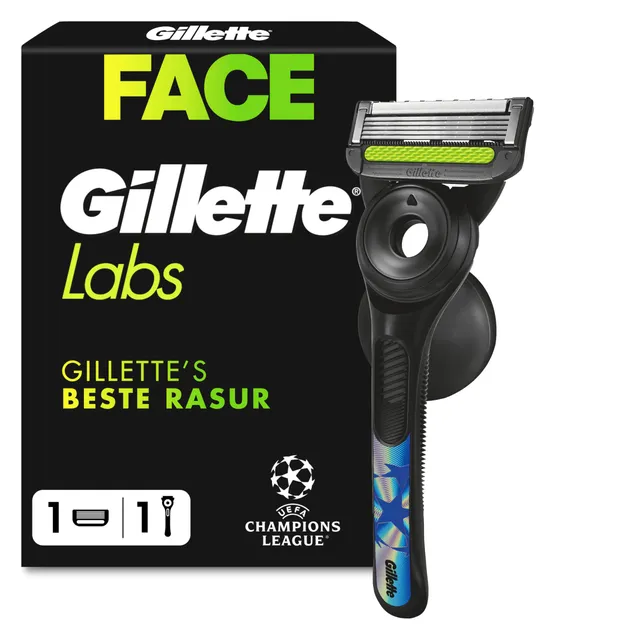 gillette-labs-rasierer-herren-nassrasierer-metall-schwarz-mit-reinigungselement-2 image 1
