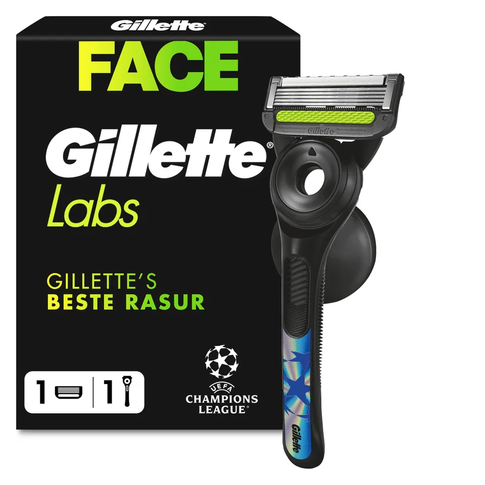 gillette-labs-rasierer-herren-nassrasierer-metall-schwarz-mit-reinigungselement-2 image 1