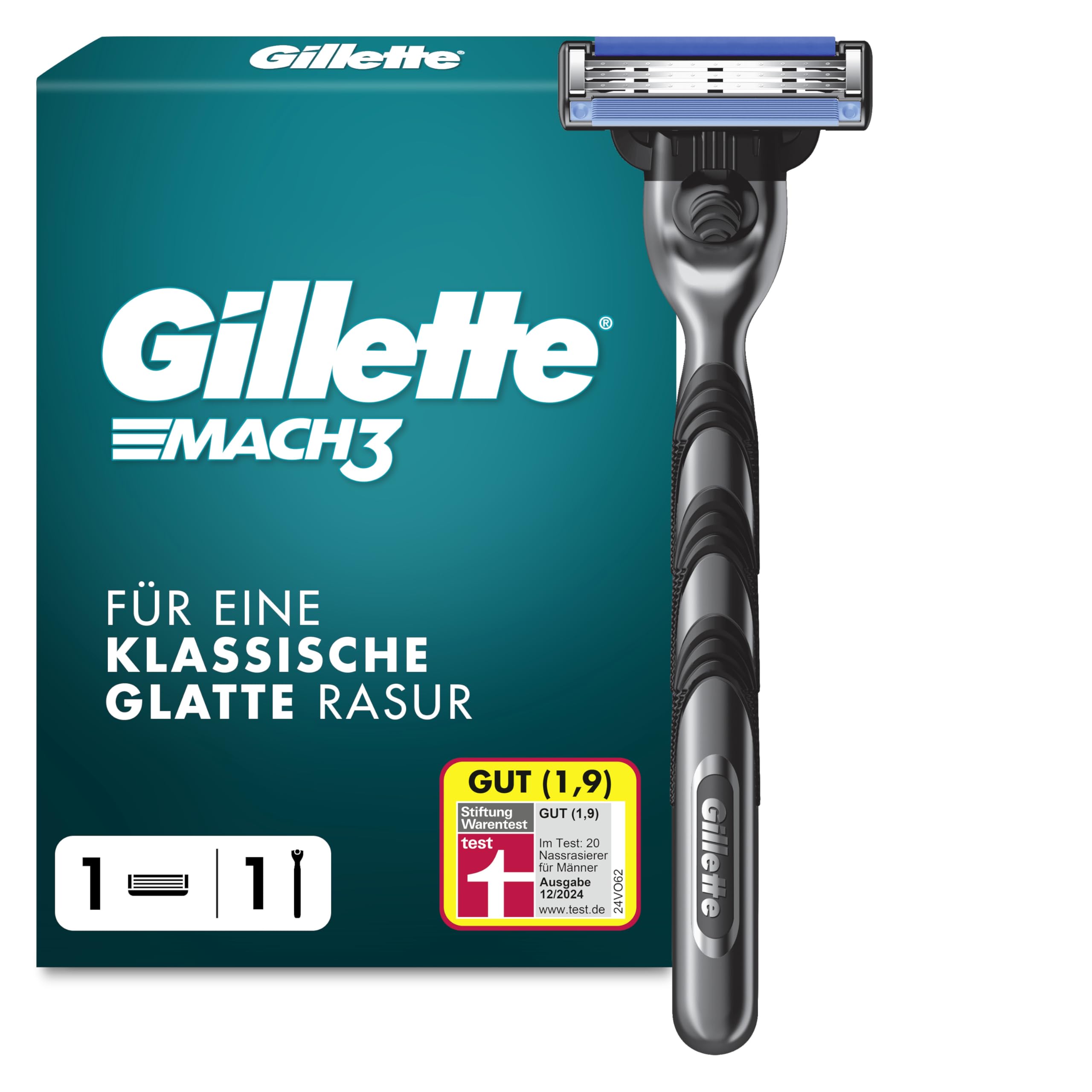 gillette-mach3-standard-rasierer-herren-metall-grau-schwarz-2 image 1