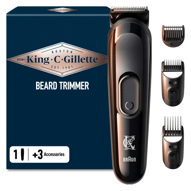 king-c-gillette-barttrimmer-elektrisch-schwarz image 1